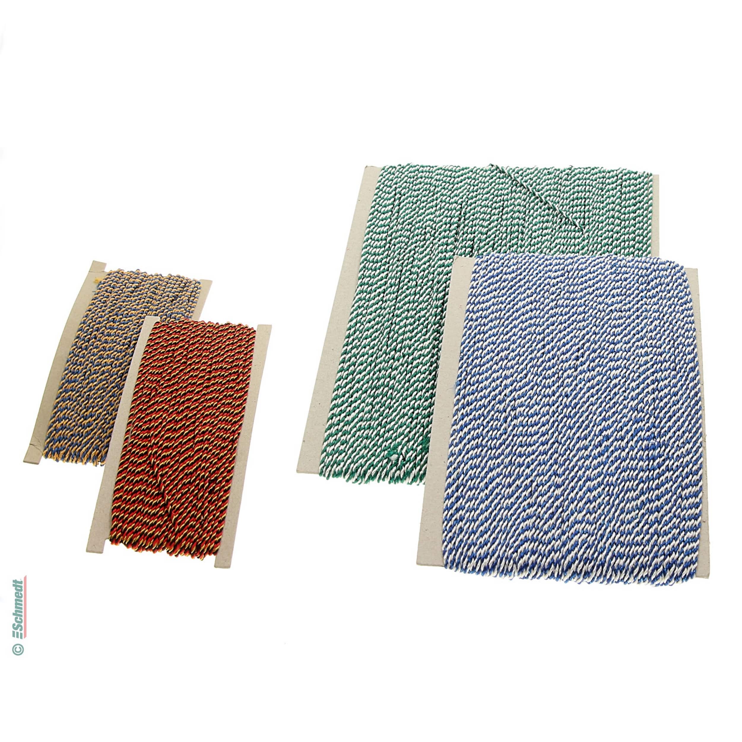 Satin cord, multi-coloured - Length: 100 mts  (limited) - Colour 108 - black/white - » double-twisted...