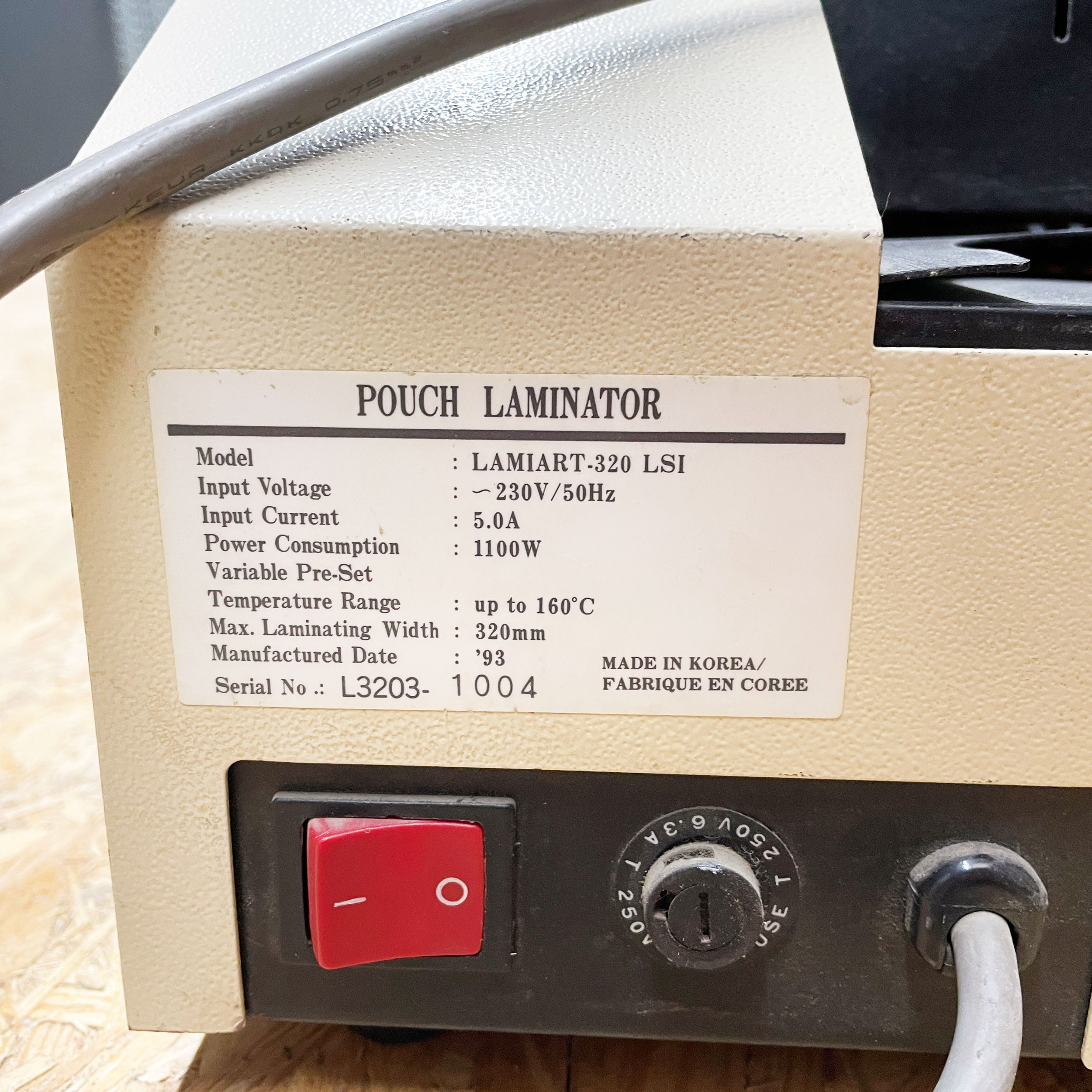 Laminator A3 - second-hand machine - Type: LAMIRAT L320
Year of construction: 1993
S/N: L3203/1004... - image-1