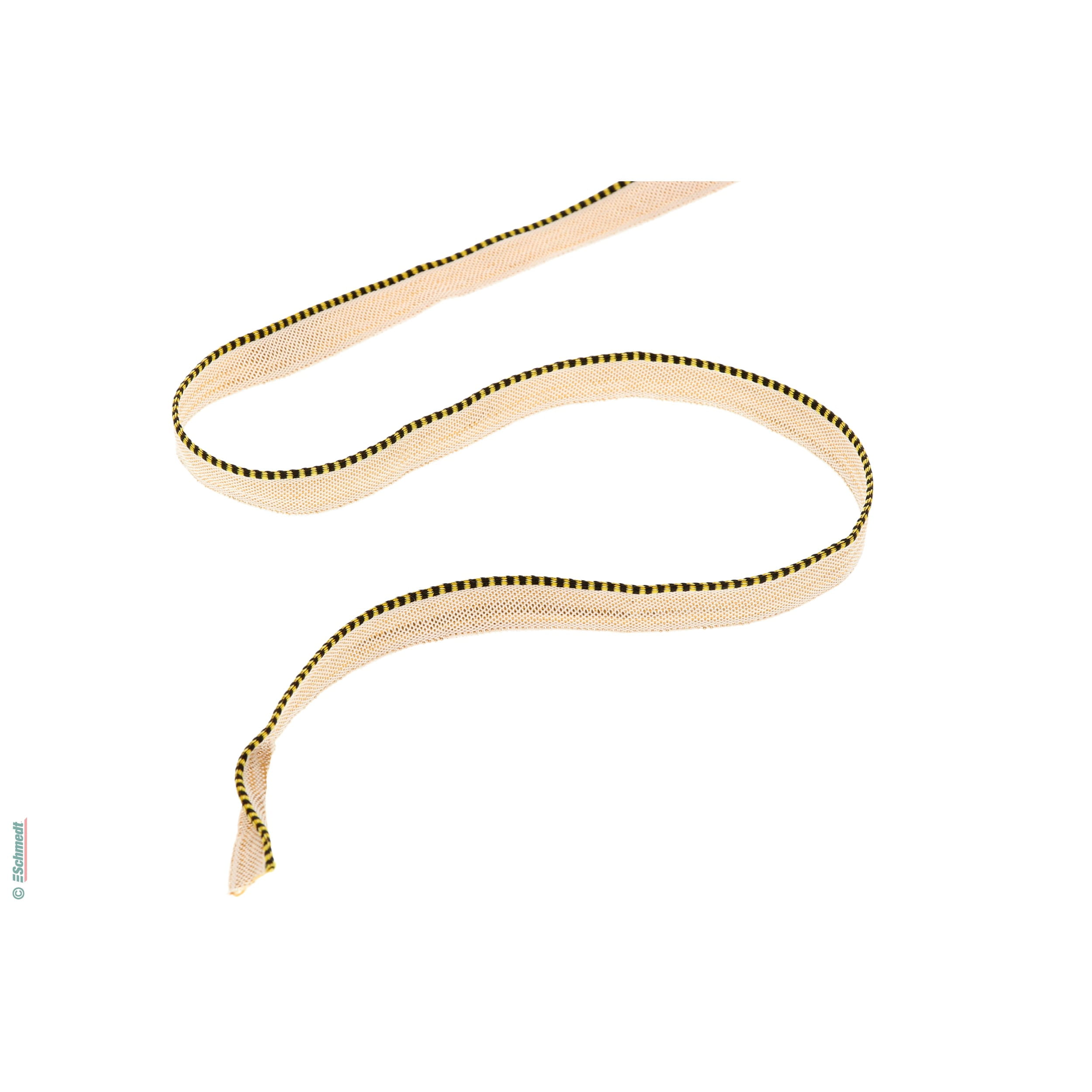 Headband - standard quality - Colour 005 - black/yellow - Roll length (in m) 500 - coloured band attached to hardcover books at the top and ...