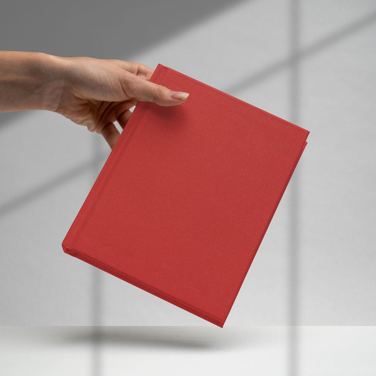 English Buckram • high-quality book cloth - Colour 501 - light red - for library books, book covers, menus, diaries, notebooks, file folders... - image-3