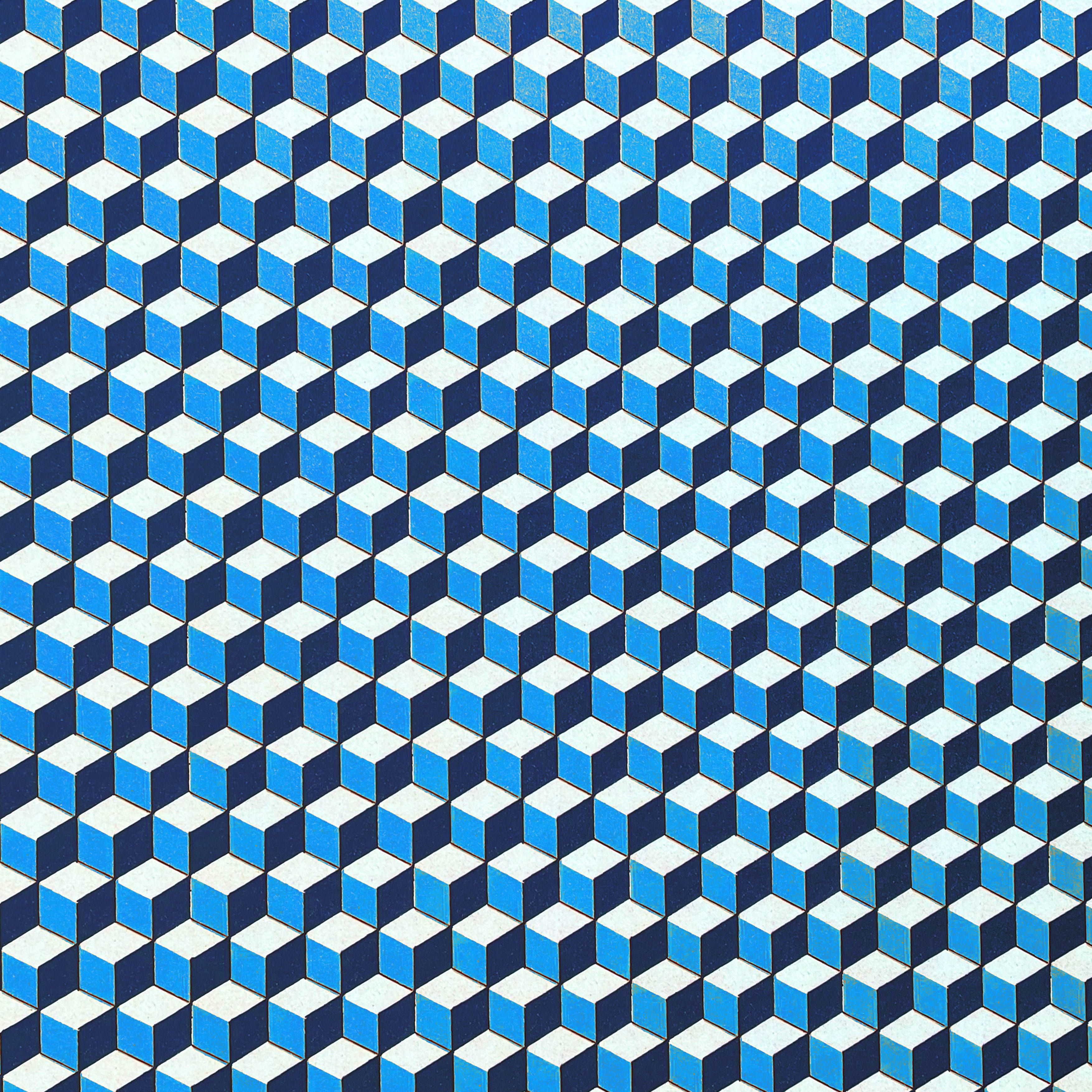 003 - blue geometric cubes