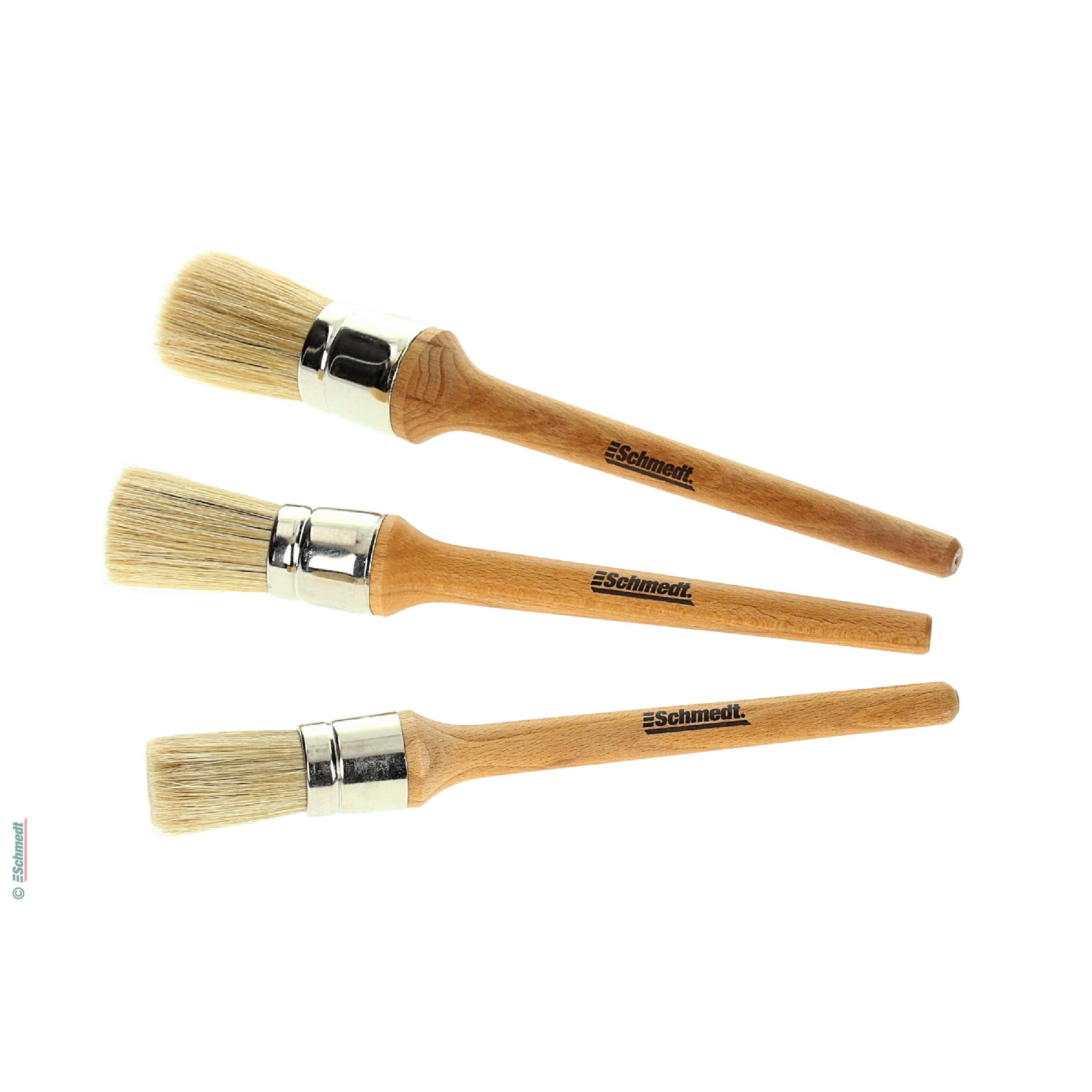 Glue Brush for Bookbinding, VENCINK Natural Bristle Wood Handle Round Wax  Paint Brush Small Brush for Little Craft Project
