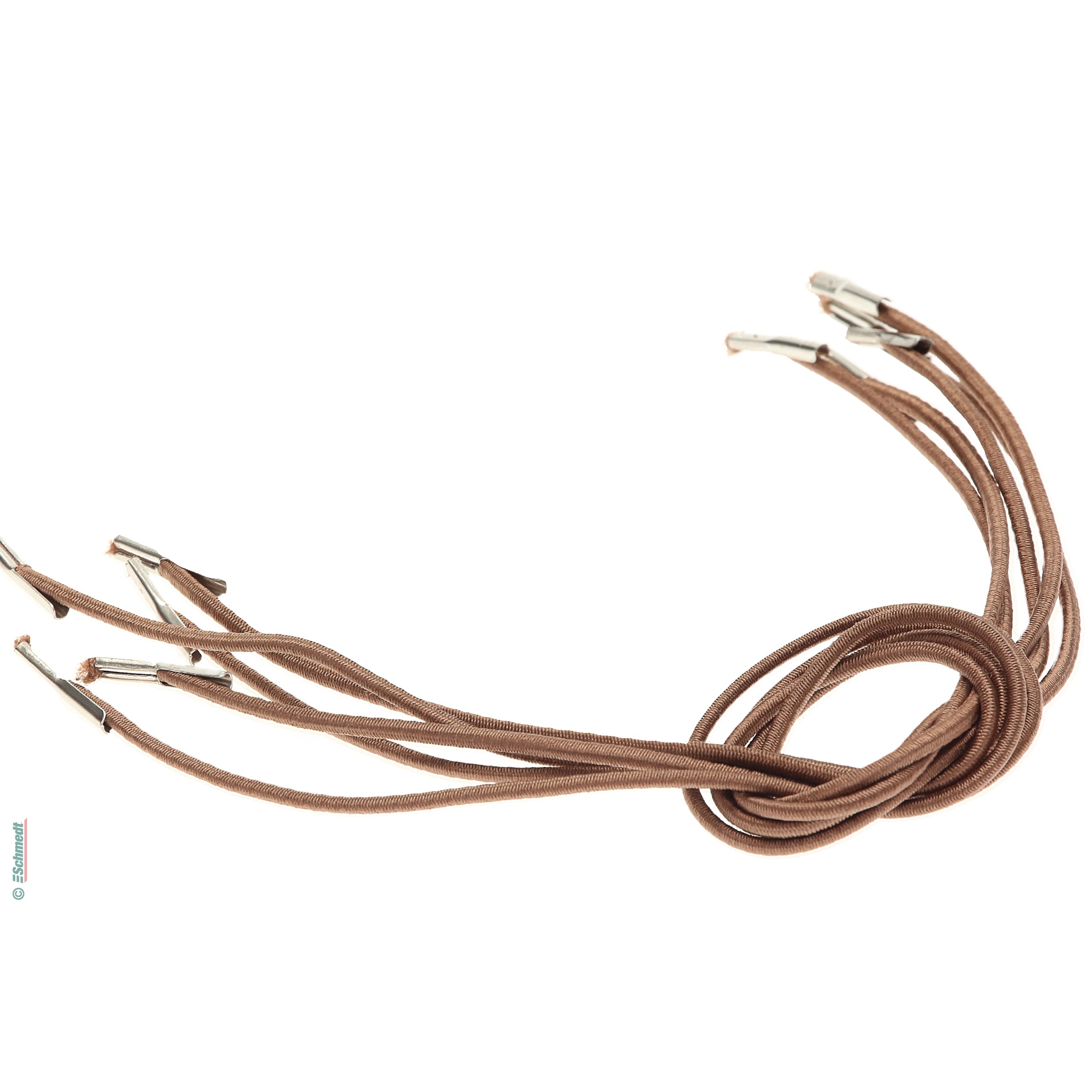 Ficelle élastique avec goupilles métalliques - Couleur 008 - brun - pour fermer livres, agendas, chemises, , classeurs, menus, etc....