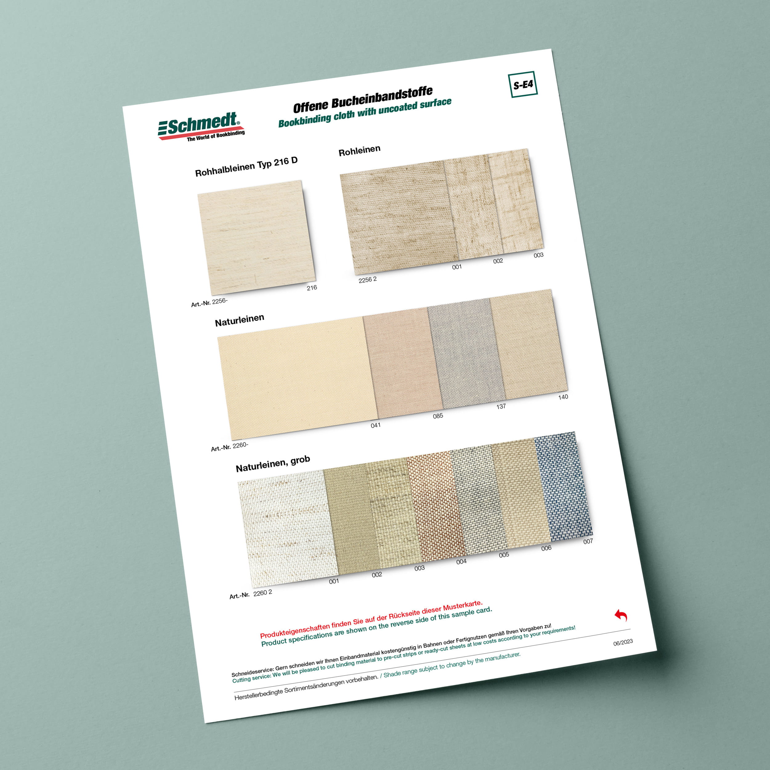 Unbleached cloth - with uncoated cotton surface - for books, diaries, files, folders, slipcases, cases, boxes, gift packagings, spine-bindin... - image-1