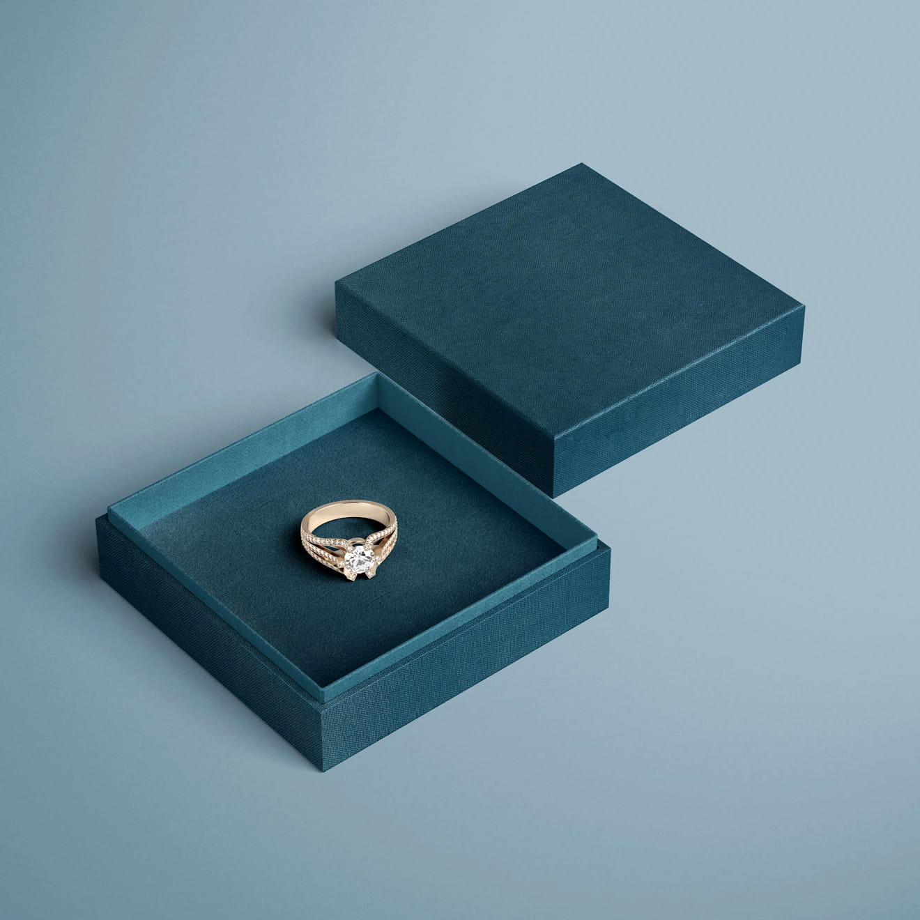 Englisch Buckram | Bibliotheksleinen - Farbe 558 - stahlblau - Anwendungen: für Bucheinbände, Bibliotheksbände, Speisekarten, Notizbücher, O... - Bild-1