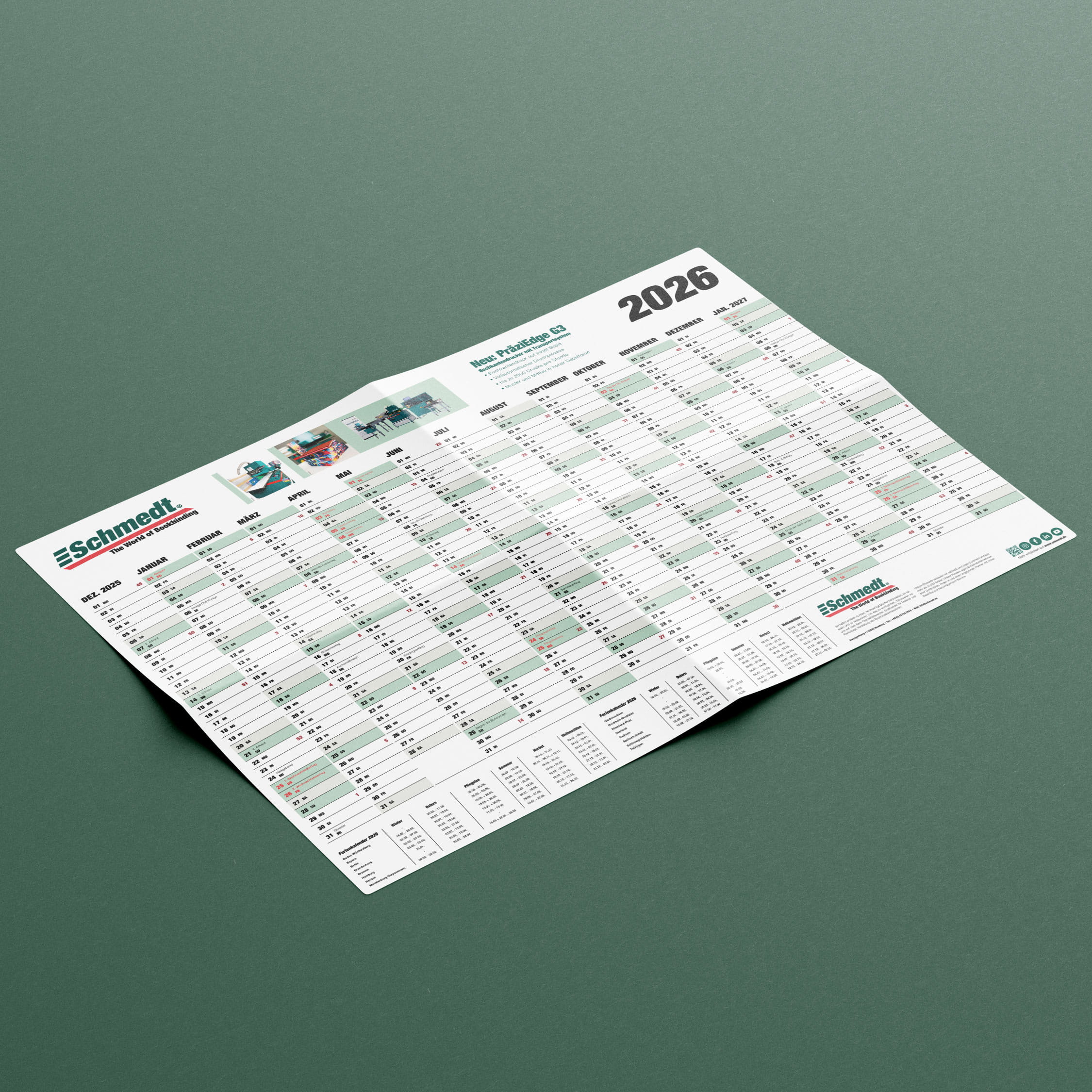 Wall calendar Schmedt - Annual planner 2026 (German) - While stock lasts!...