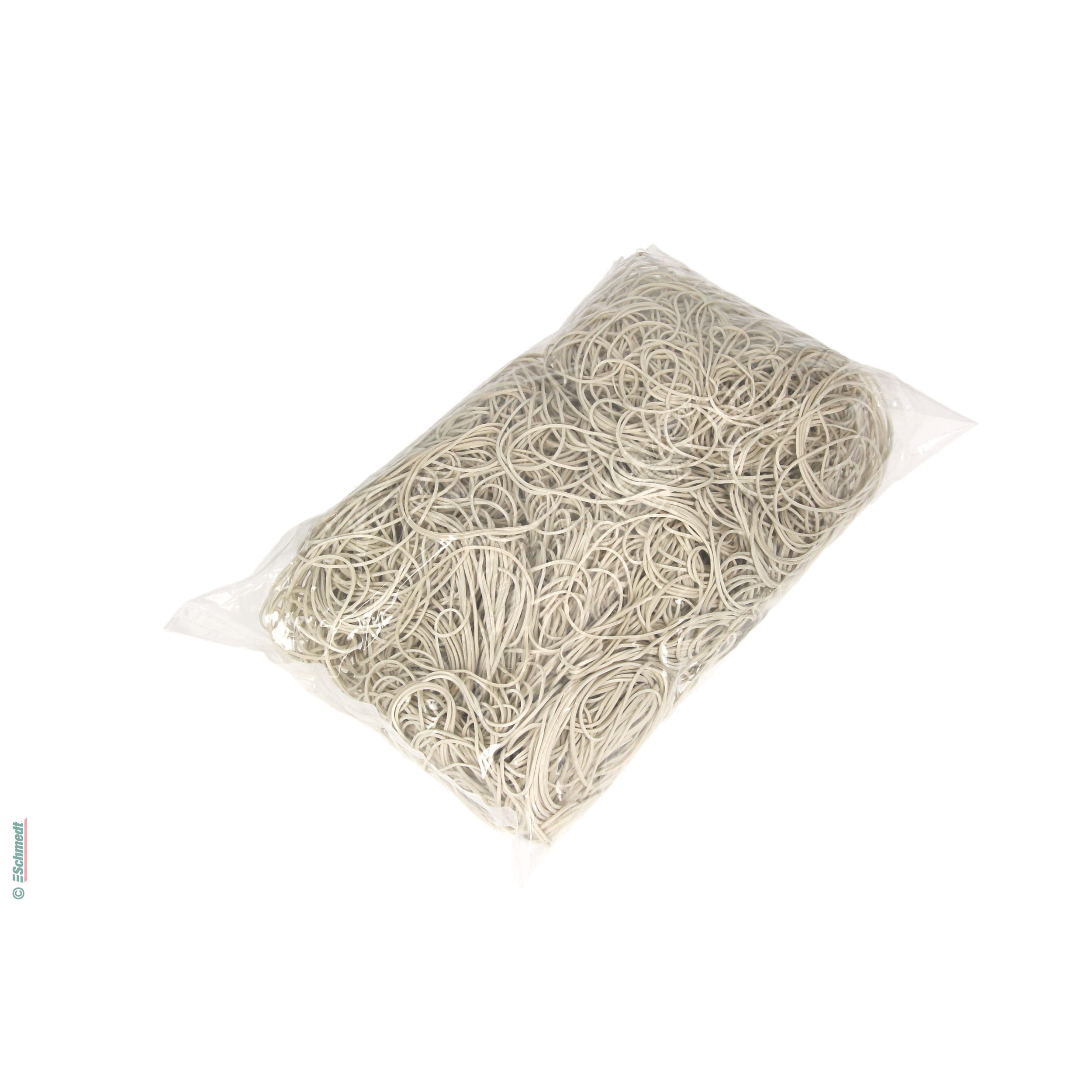 Anneaux en caoutchouc - Couleur blanc - Diamètre (en mm) 60 - pour empaqueter et fixer... - image-1