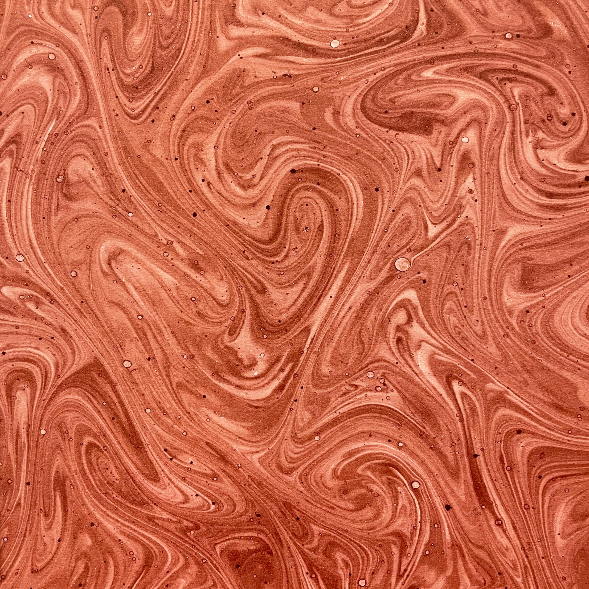 Papier marbré français véritable - Couleur 001 - rouge - Format 65 x 100 cm (SM)... - image-1