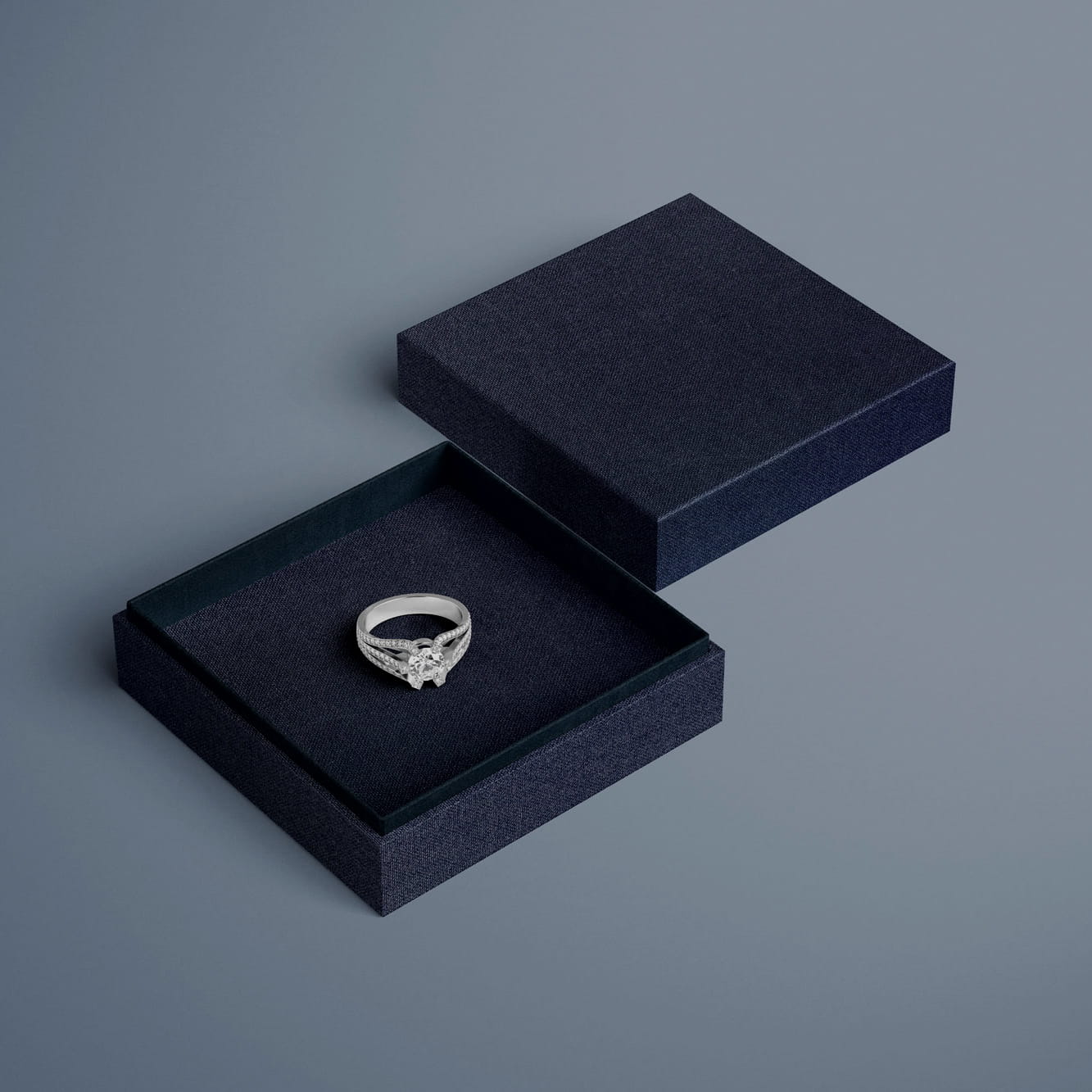 Englisch Buckram • toile de reliure de qualité supérieure - Couleur 541 - bleu foncé - couvertures de livres, livres-biblithèque, 
cartes d... - image-1