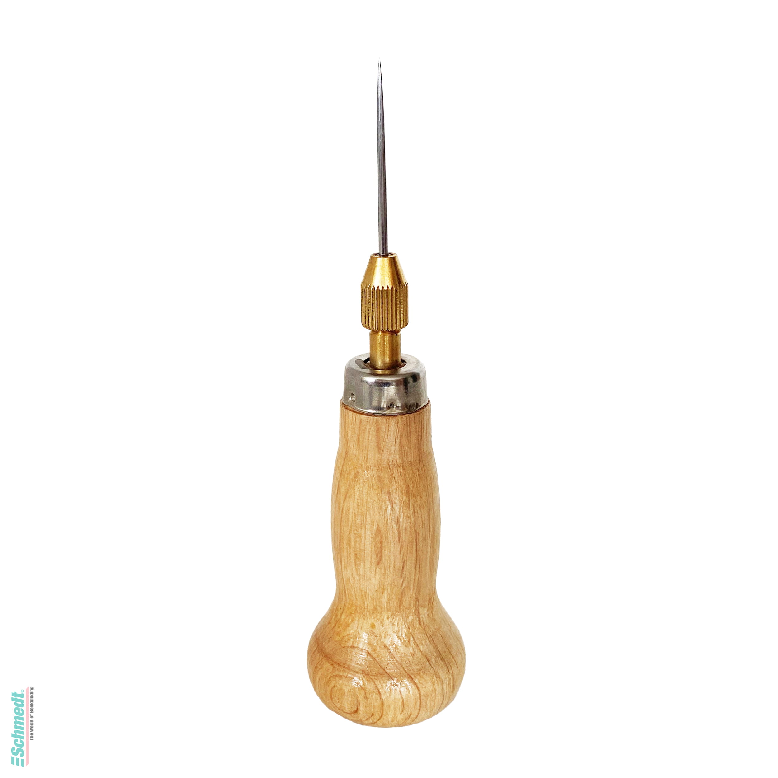 Ahle / Schraubahle mit auswechselbarer Spitze - für Vorstech-Arbeiten - z. B. zum Vorstechen des Papiers für die Handheftung... - Bild-1