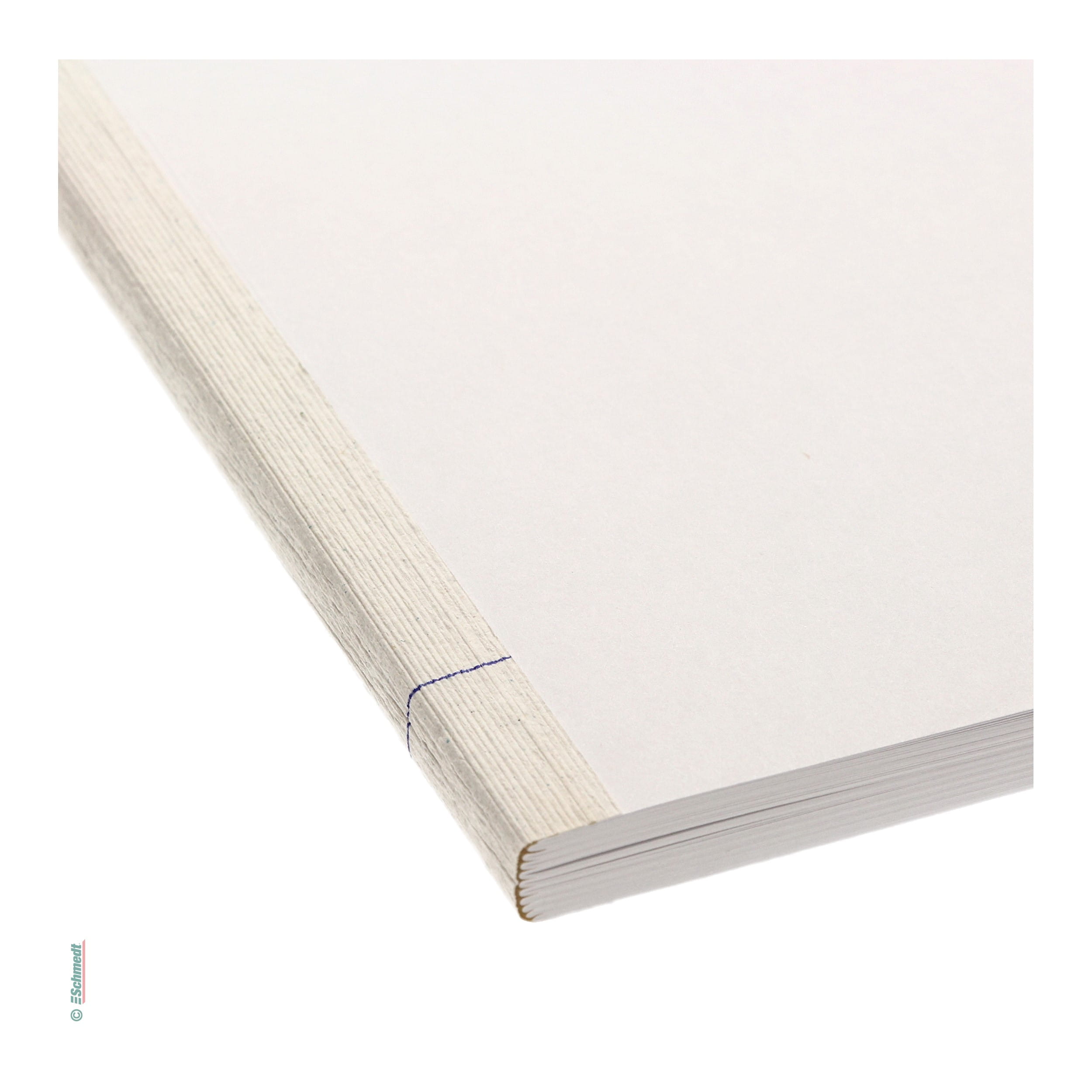 Buchblock-Rohling - fadengehefteter Rücken, mit Krepp-Papier verstärkt - Blanko-Buchblock (Leerbuch) zur Herstellung von Notizbüchern, Tageb... - Bild-3