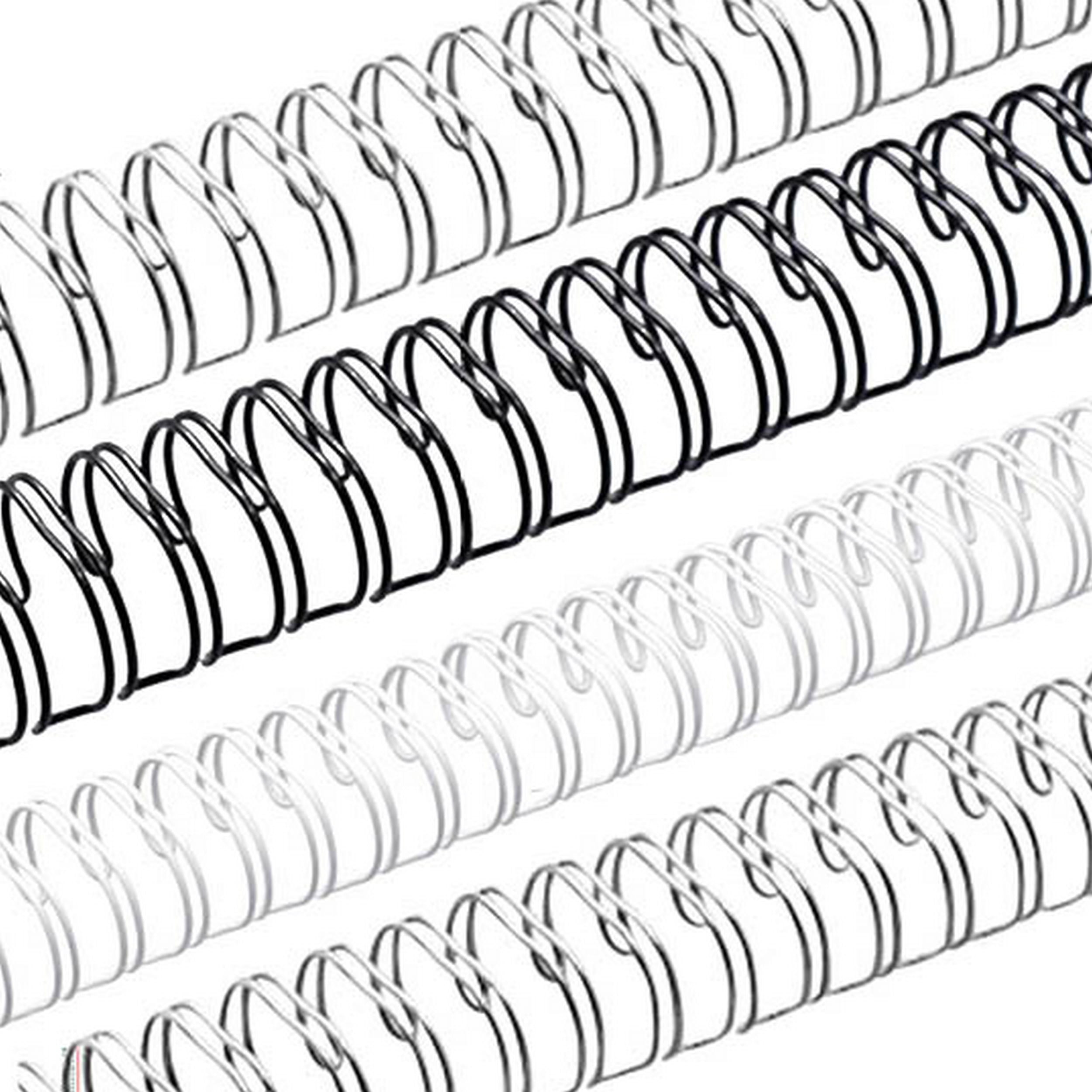 Drahtkamm-Bindungen - 2:1-Teilung - Elemente - 23 Schlaufen - für DIN A4 - zur Verarbeitung in Drahtkamm-Bindegeräten (Wire-O-Bindung)...