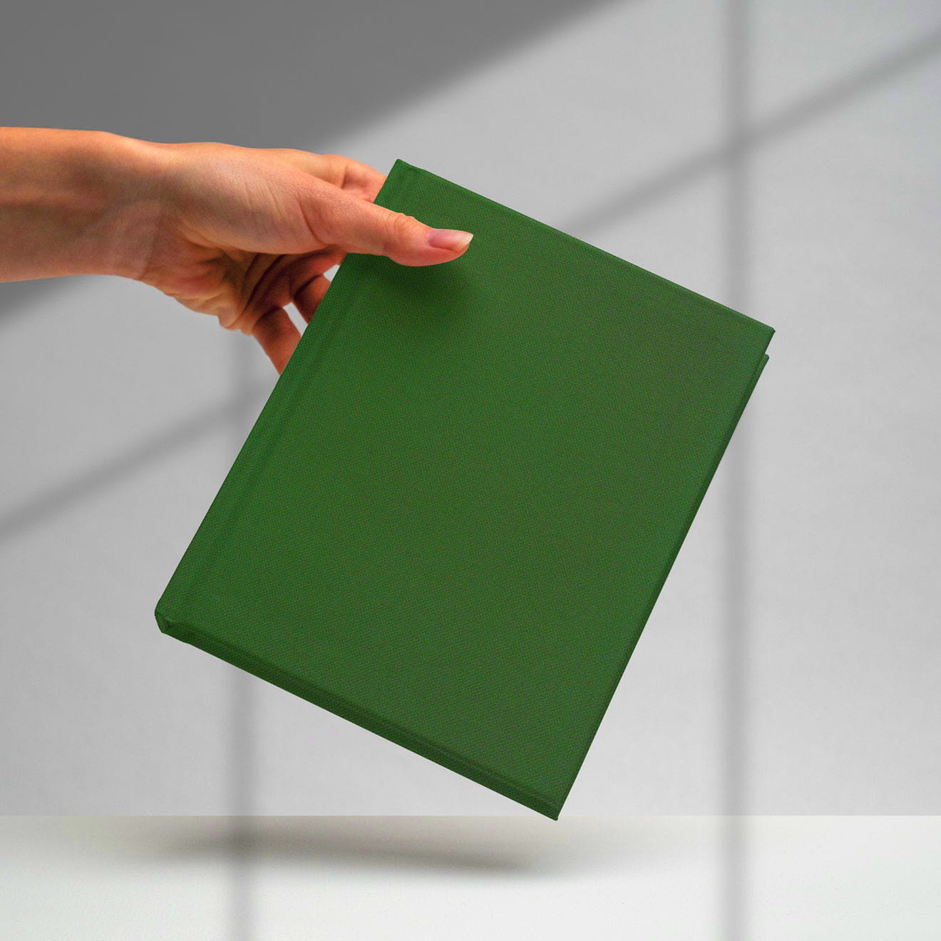 English Buckram • high-quality book cloth - Colour 531 - grass green - for library books, book covers, menus, diaries, notebooks, file folde... - image-3