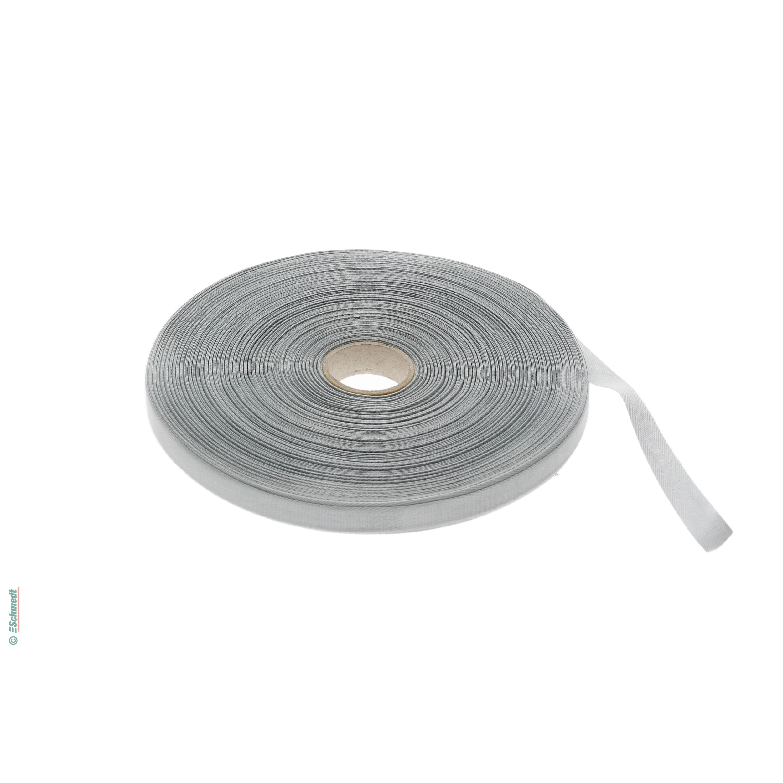 Mappenband - Spitzenqualität - Farbe silbergrau - Breite (in mm) 15 - Hochwertiges Baumwollband zum Verschließen von Mappen oder Büchern....
