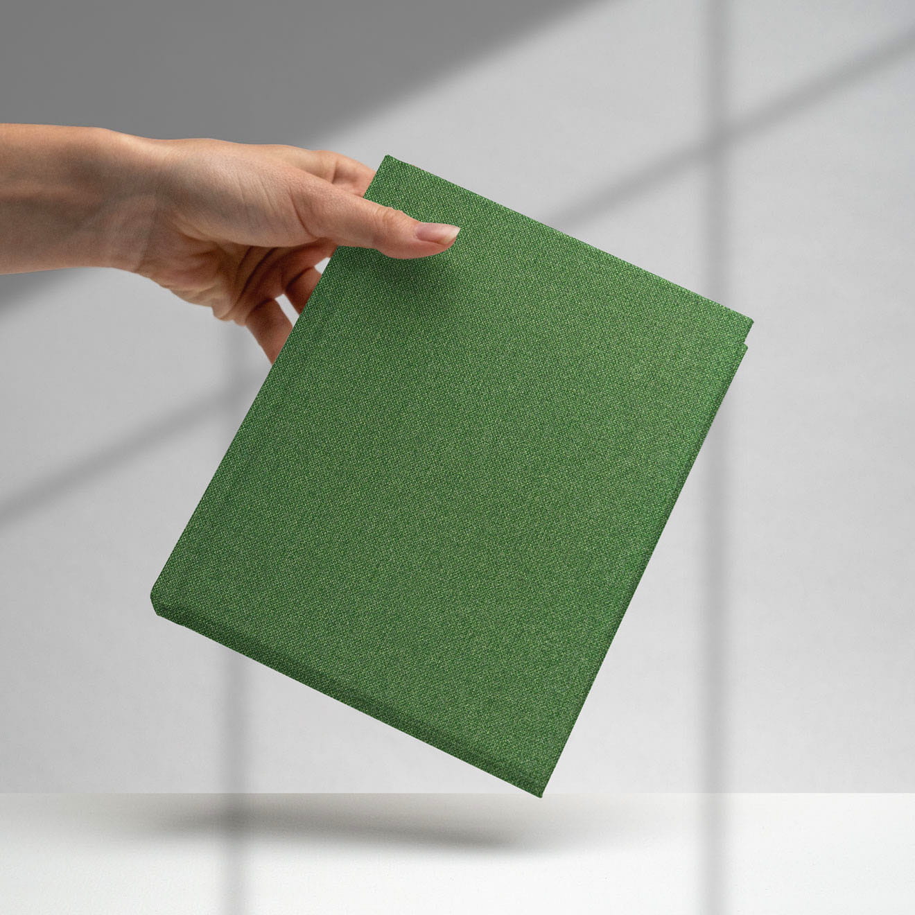 English Buckram Neon • binding cloth - Colour 6625 - green - for book covers, menus, diaries, notebooks, file folders etc.... - image-3