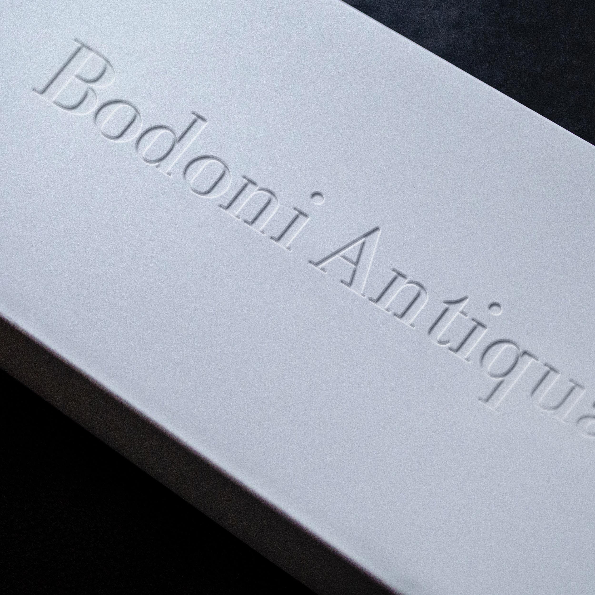 Haas typestyle Bodoni Antiqua - made of zinc-aluminium - to insert into a typeholder (manual of for blocking press) for hot-foil stamping of... - image-1