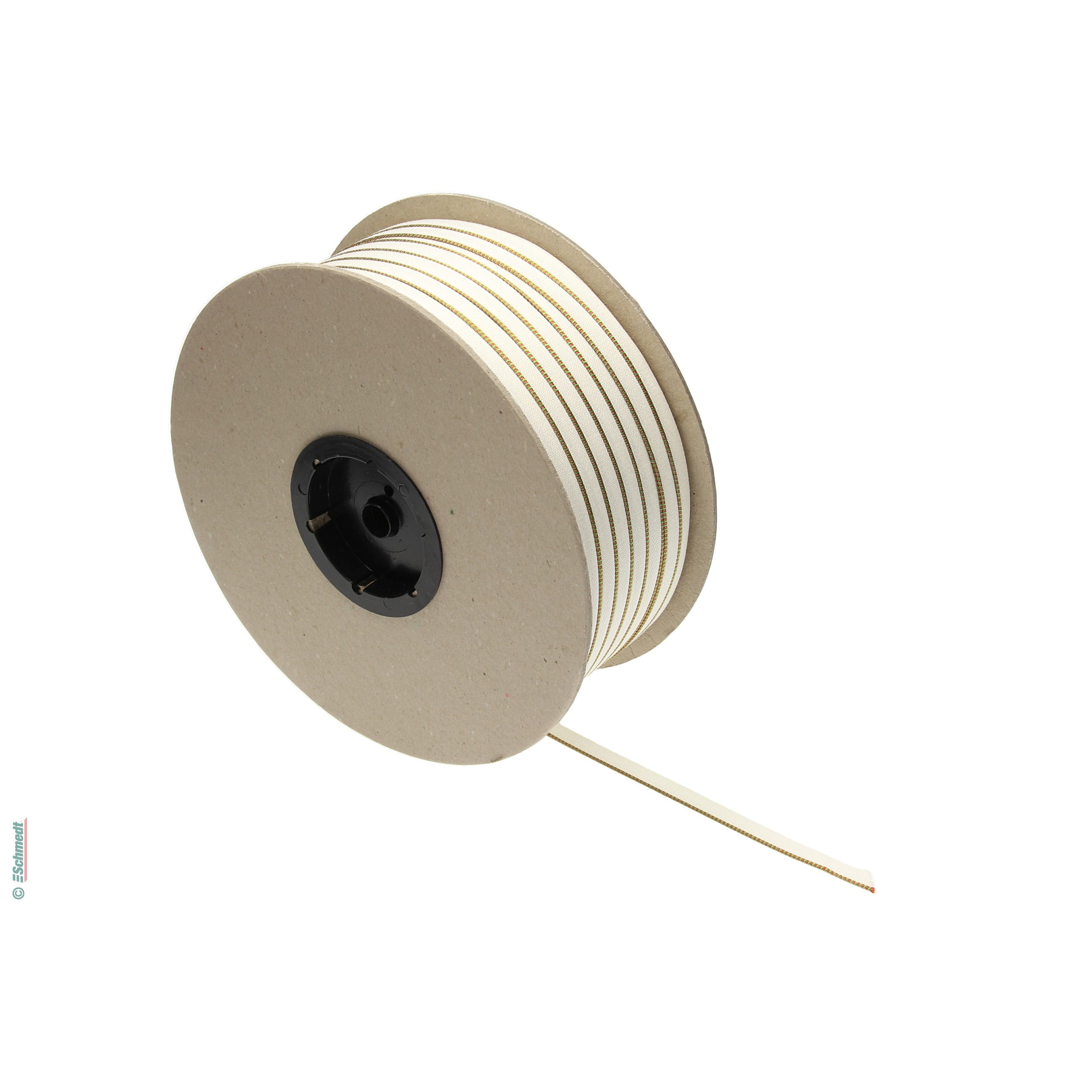 Kapitalband - Premiumqualität - Farbe 013 - rot/grün - Rollenlänge (in m) 500 - Farbiges Band, auch Kopfband genannt, das bei Hardcover-Büch...