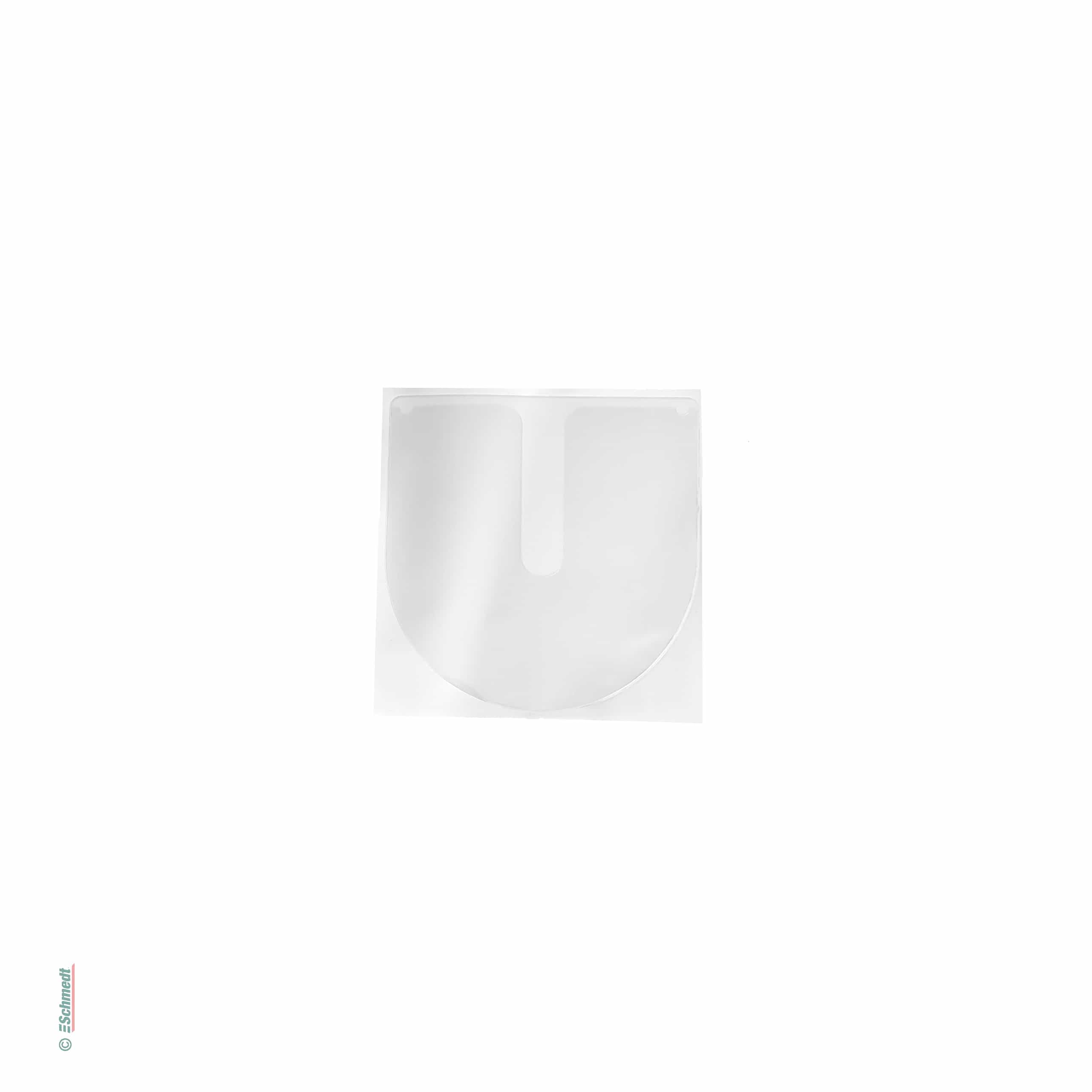 Medientaschen aus Klarsichtfolie - Form unten abgerundet - Ausführung ohne Klappe - zum Befestigen von CDs und DVDs in Broschüren, Mappen, O...