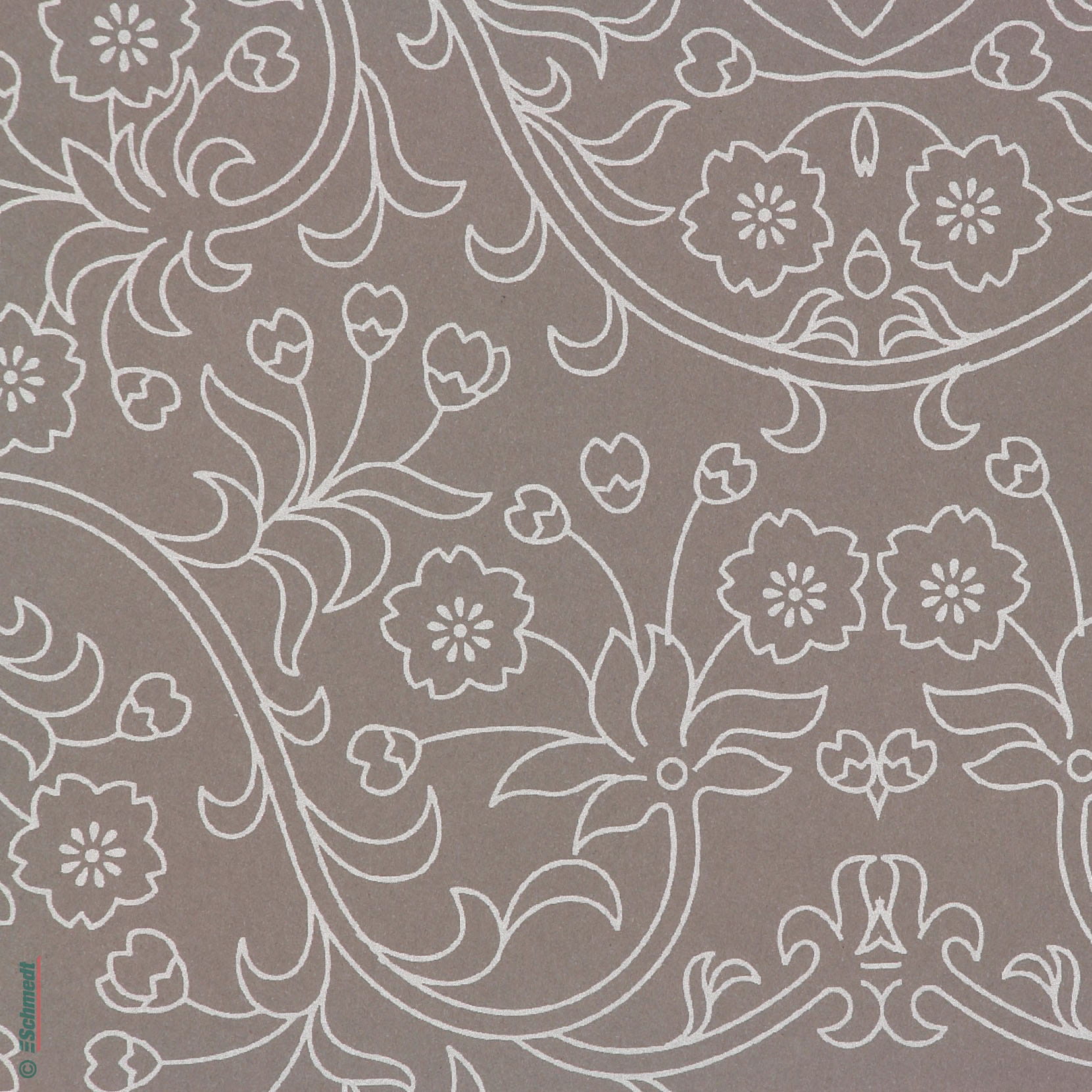 Blumen-Ornament hellbraun