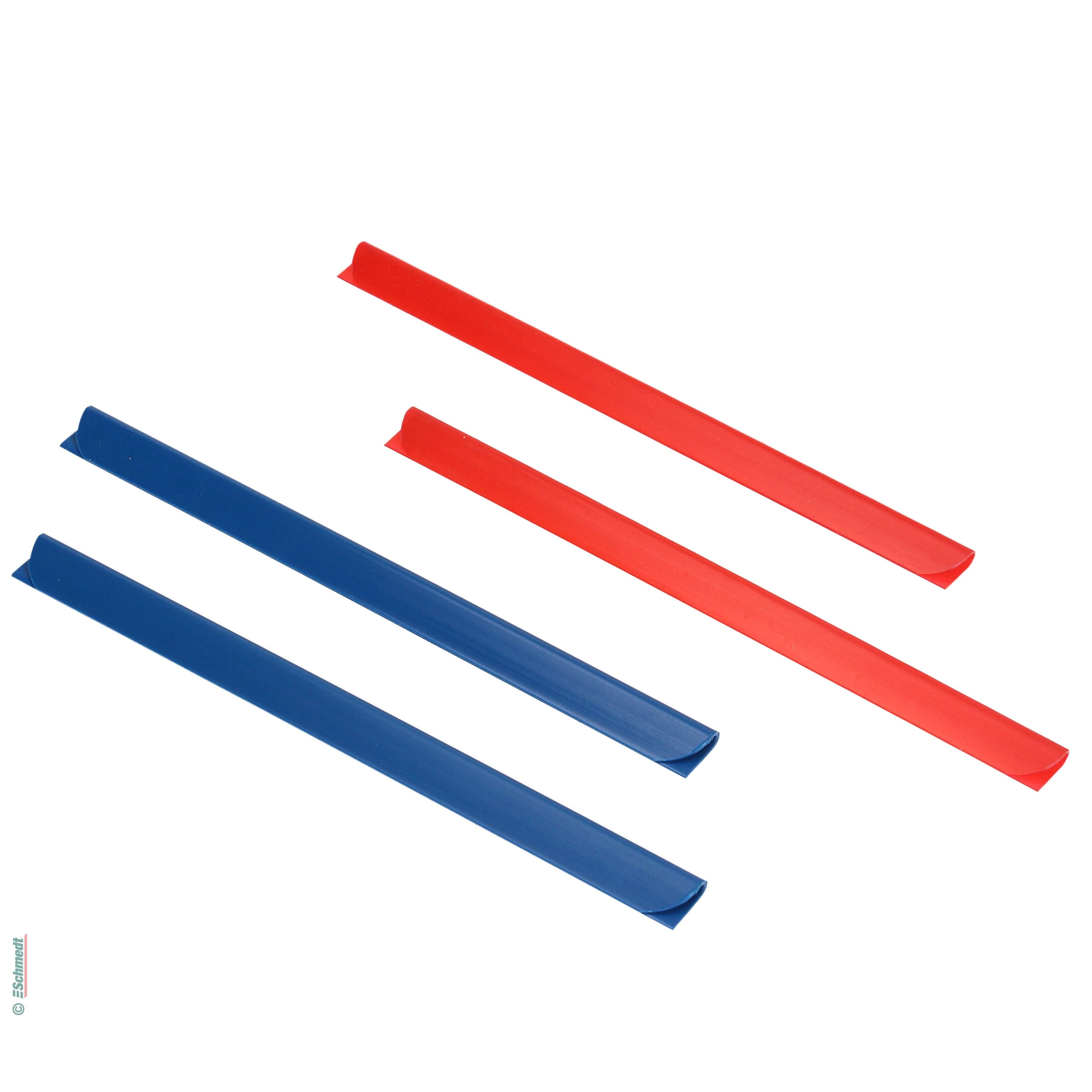 Klemmschienen aus Kunststoff, runder Rücken - Länge: 210 mm - Füllhöhe: bis ca. 4 mm (limitiert)...