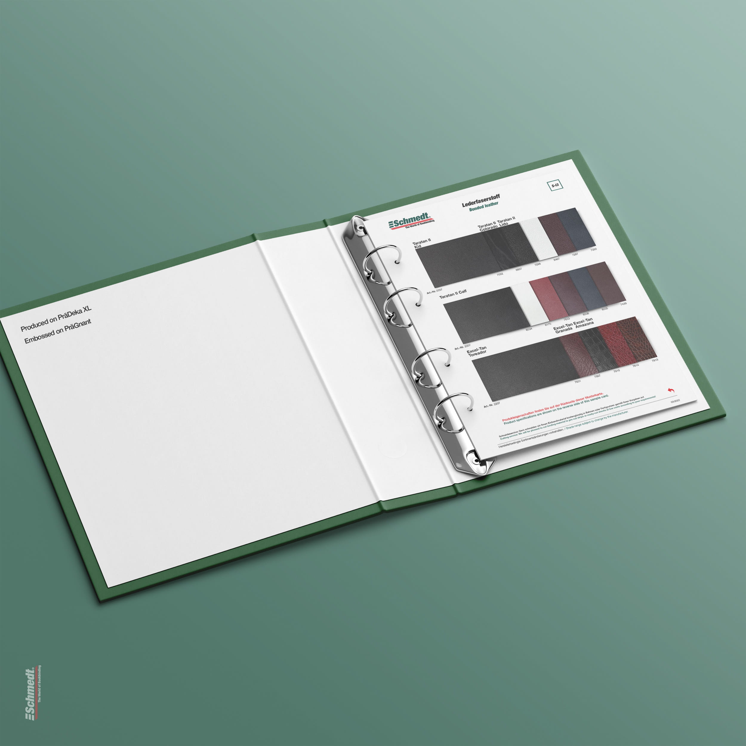 Sample card Taratan II and Excel-Tan - Type S-I3 Bonded leather 2/3... - image-1