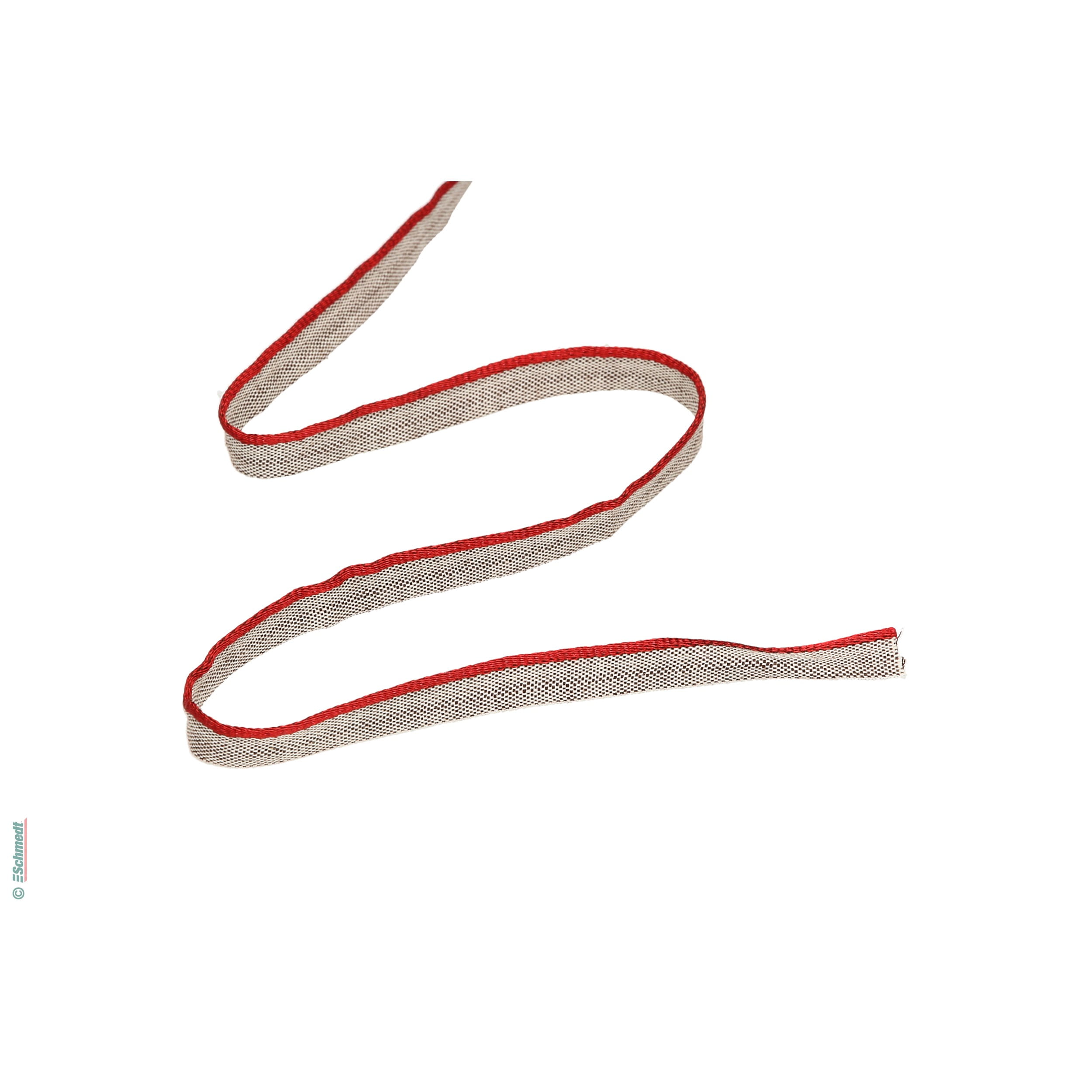 Headband - standard quality - Colour 010 - light red - Roll length (in m) 500 - coloured band attached to hardcover books at the top and bot...