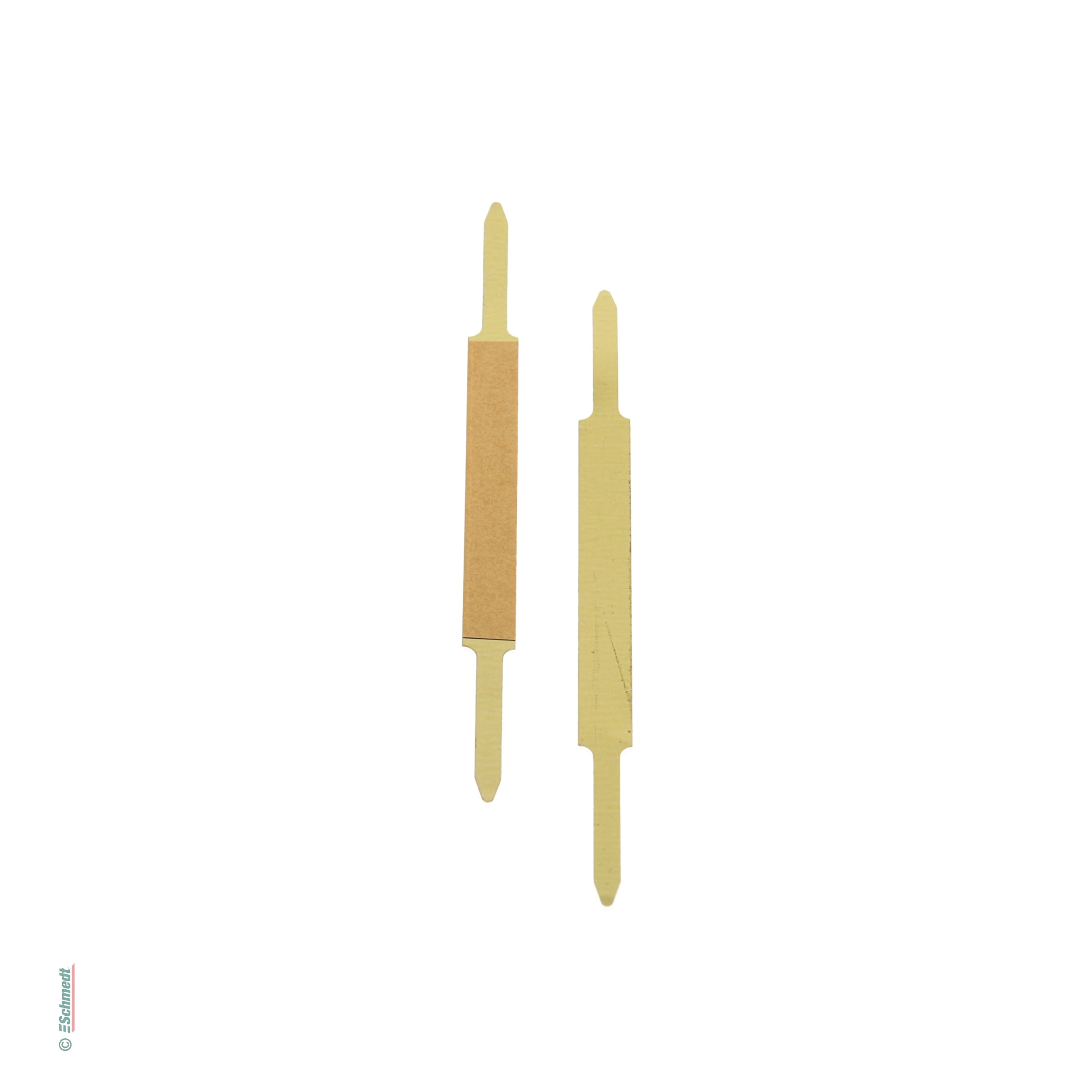 Filing prong, self-adhesive - Colour brass-coloured - to be used in folders and loose-leaf binders to bind prepunched paperwork...