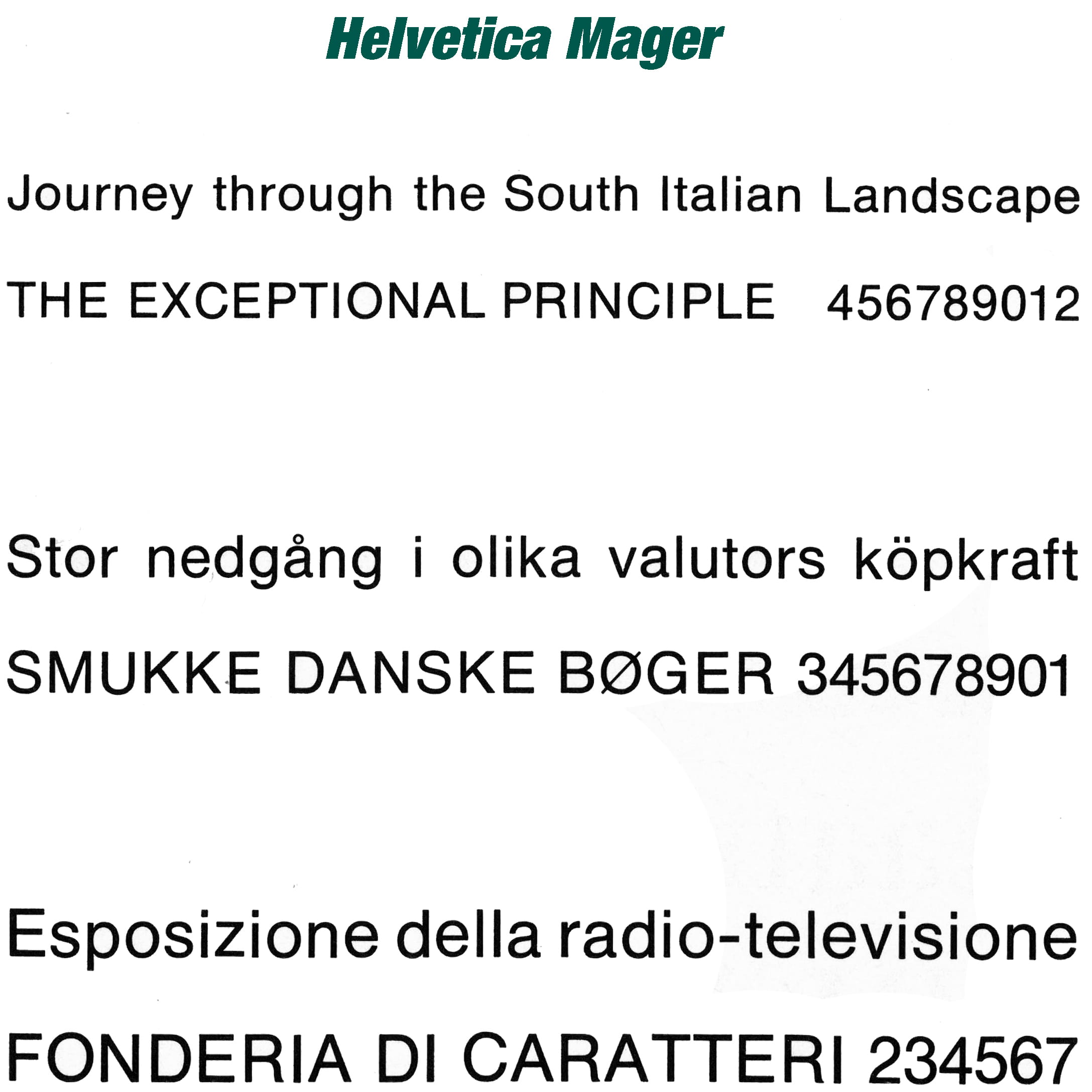 Haas typestyle Helvetica Mager - made of zinc-aluminium - to insert into a typeholder (manual of for blocking press) for hot-foil stamping o... - image-1