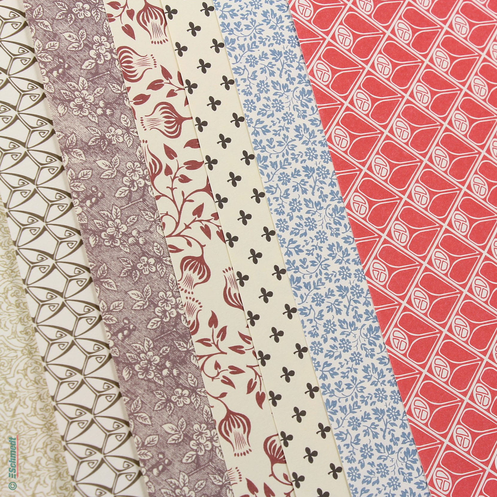 Decorated paper | Paper for bookbinding | Schmedt