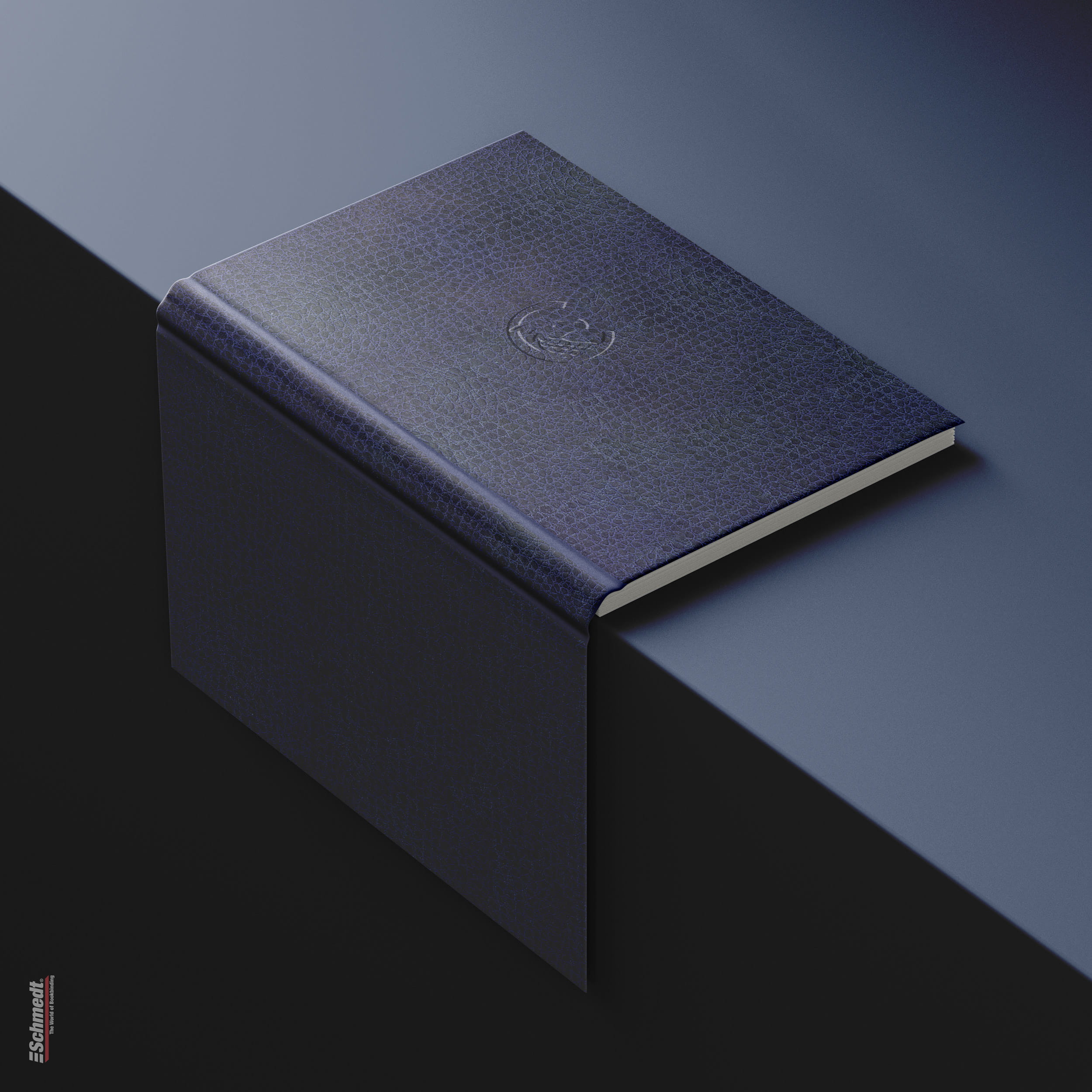 Chimera • Faux leather paper - Colour 178 - indigo blue - cover paper for books, files, folders, boxes, cases, packagings etc.... - image-1