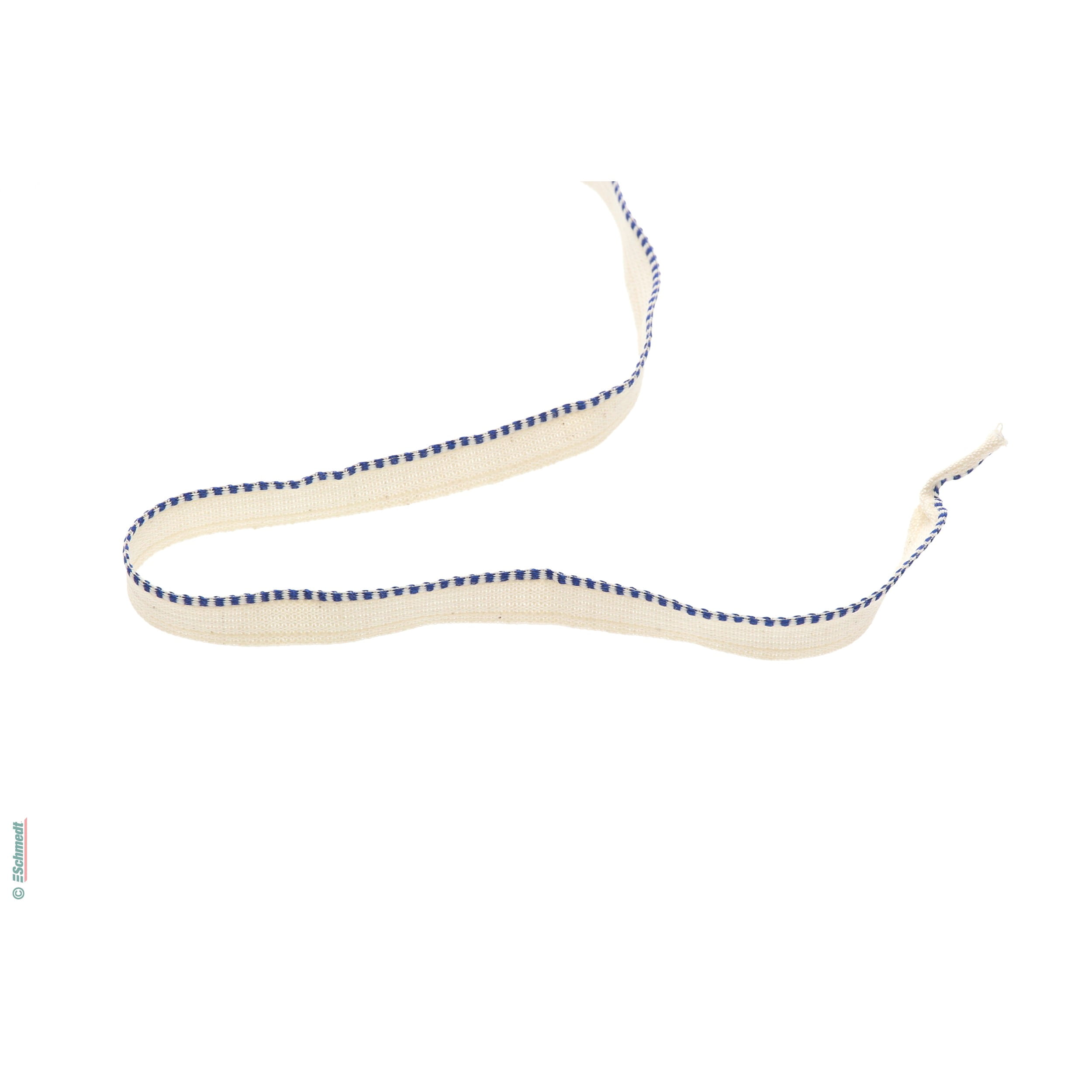 Headband - standard quality - Colour 001 - blue/white - Roll length (in m) 100 - coloured band attached to hardcover books at the top and bo...