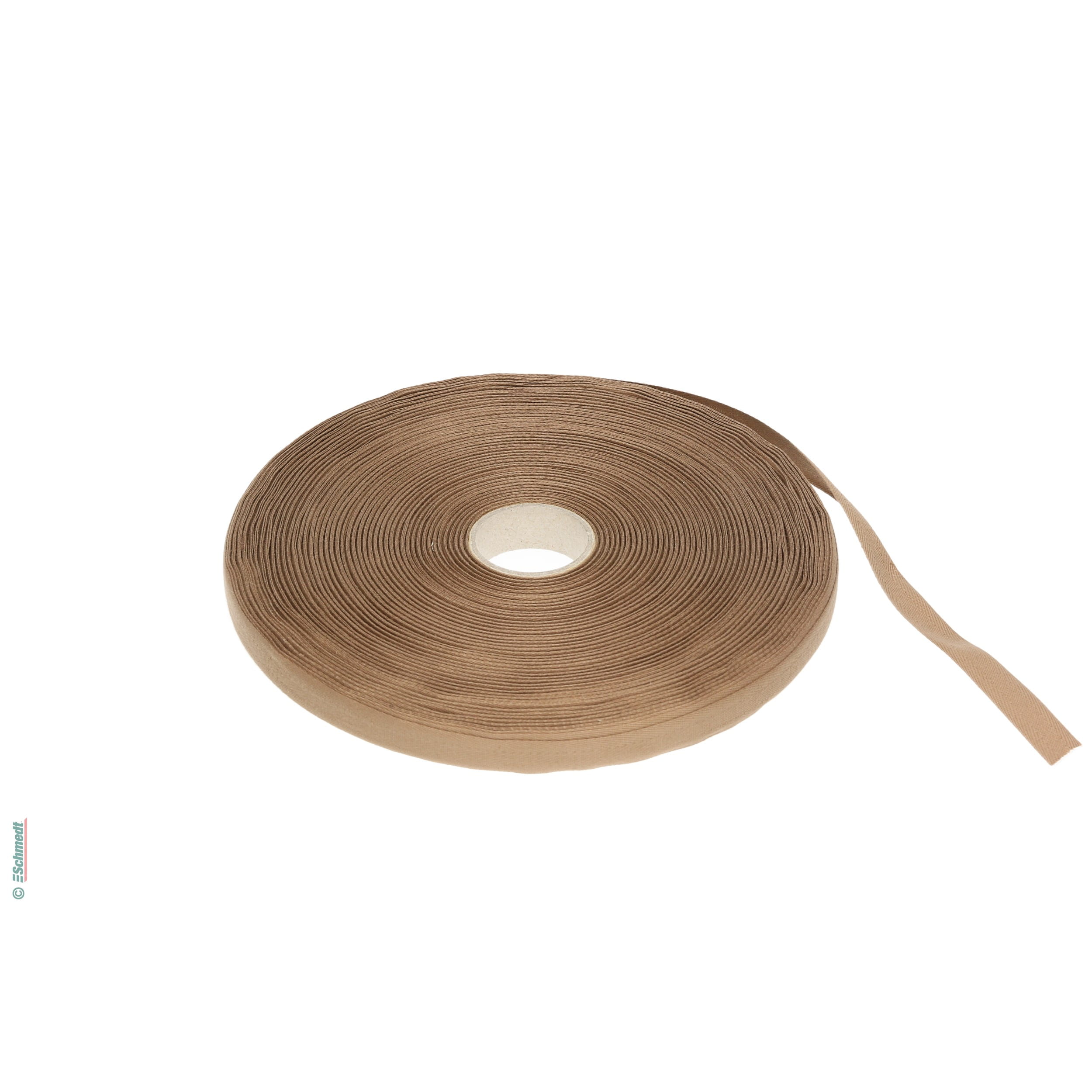 Mappenband - Spitzenqualität - Farbe hellbraun - Breite (in mm) 15 - Hochwertiges Baumwollband zum Verschließen von Mappen oder Büchern....