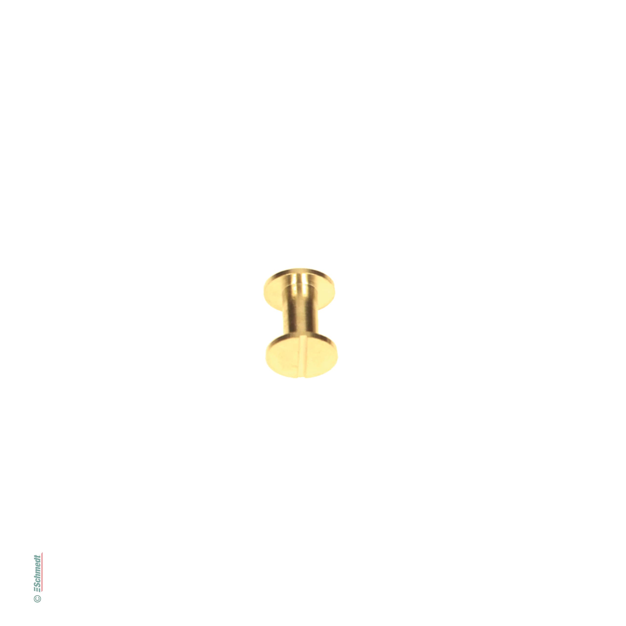 Binding screws - premium quality - Filling height (in mm) 10 - Colour golden - Applications: With binding screws (screw posts), books, broch...