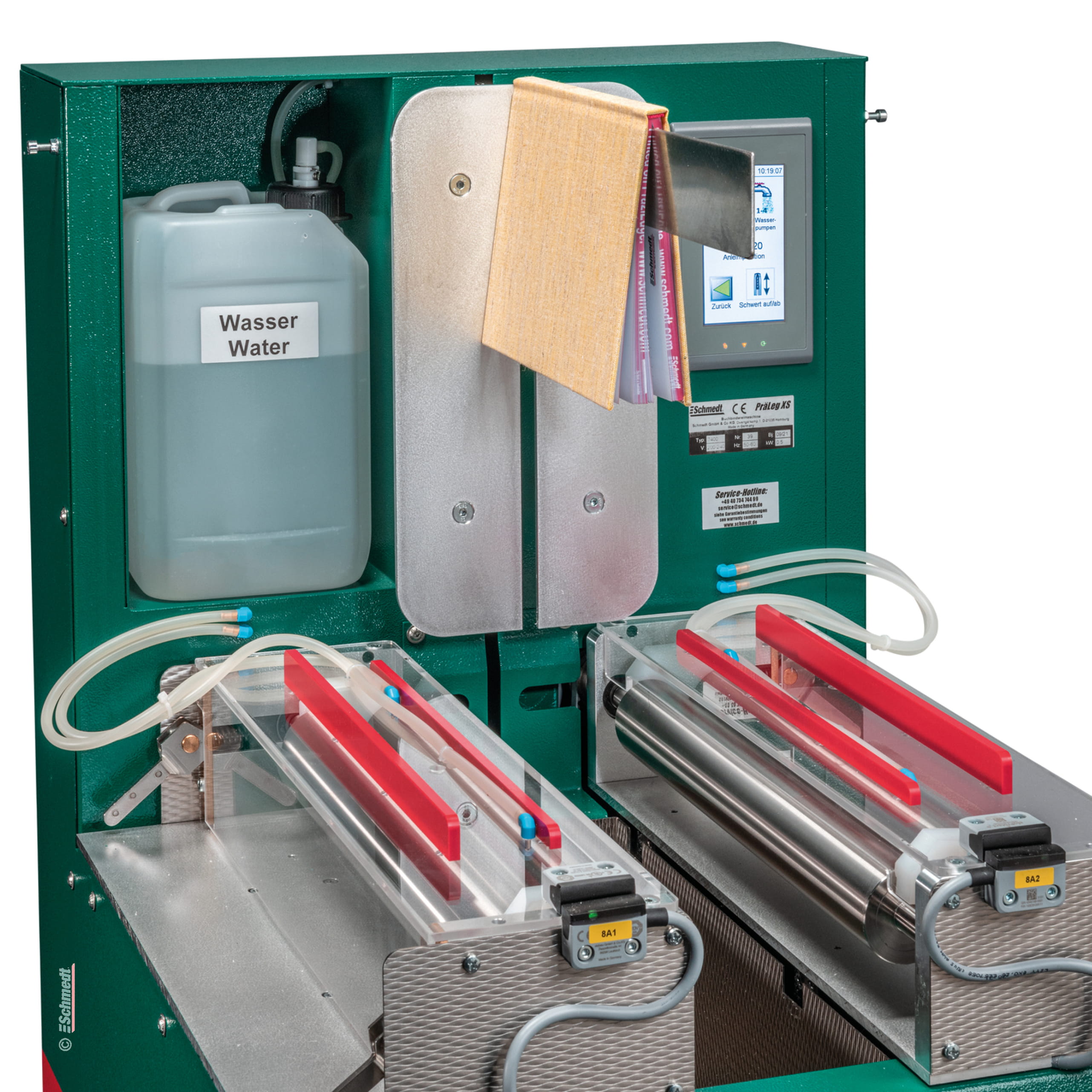 PräLeg XS | Bucheinhängemaschine - Tabletop-Maschine zum Verbinden von Buchblock und Buchdecke - Anwendungen: gerade und gerundete Buchblöck... - Bild-3