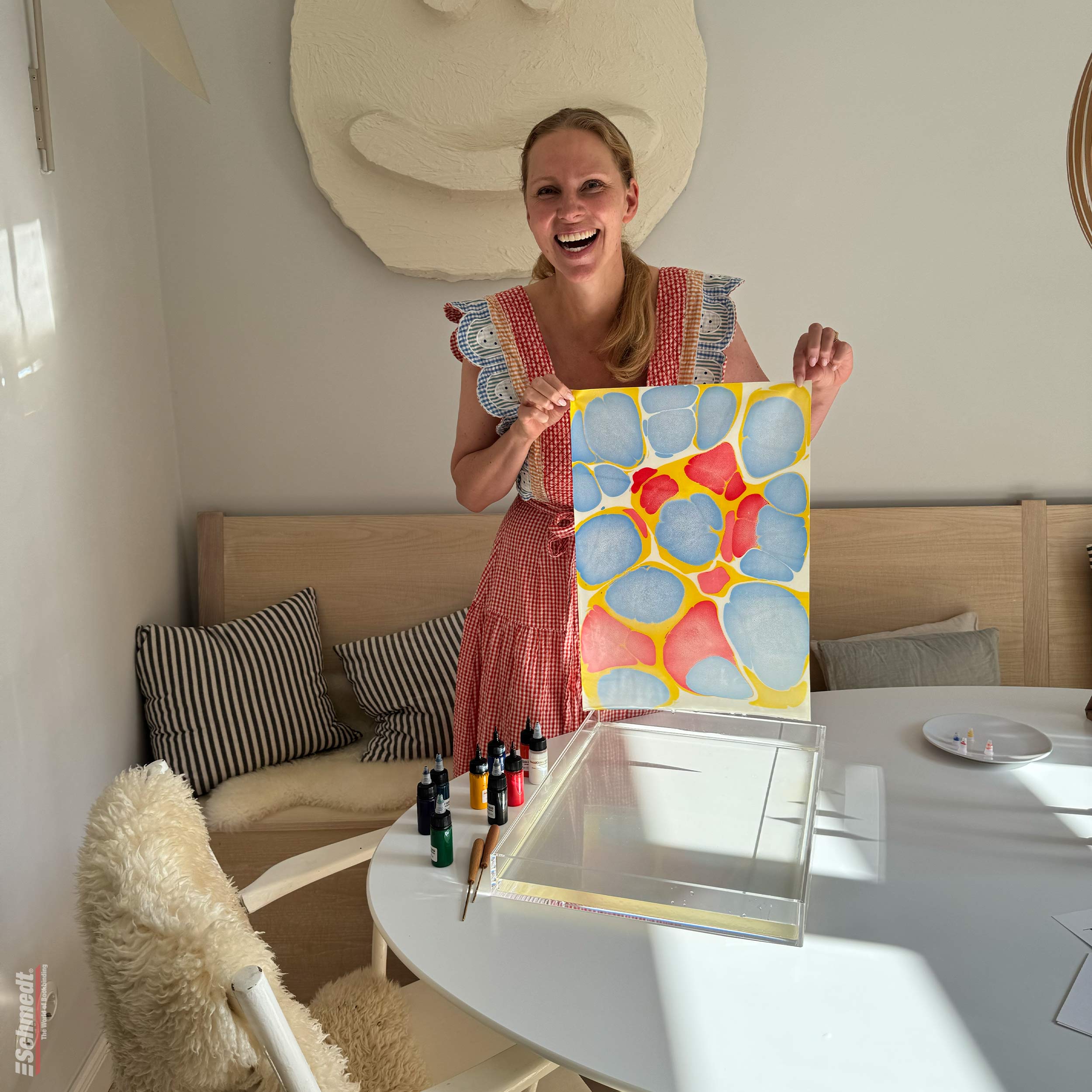 AscoColor eco - Marbling dye - Water-based acrylic dyes with organic pigments - to produce marbled papers

Please shake the dyes vigorousl... - image-2