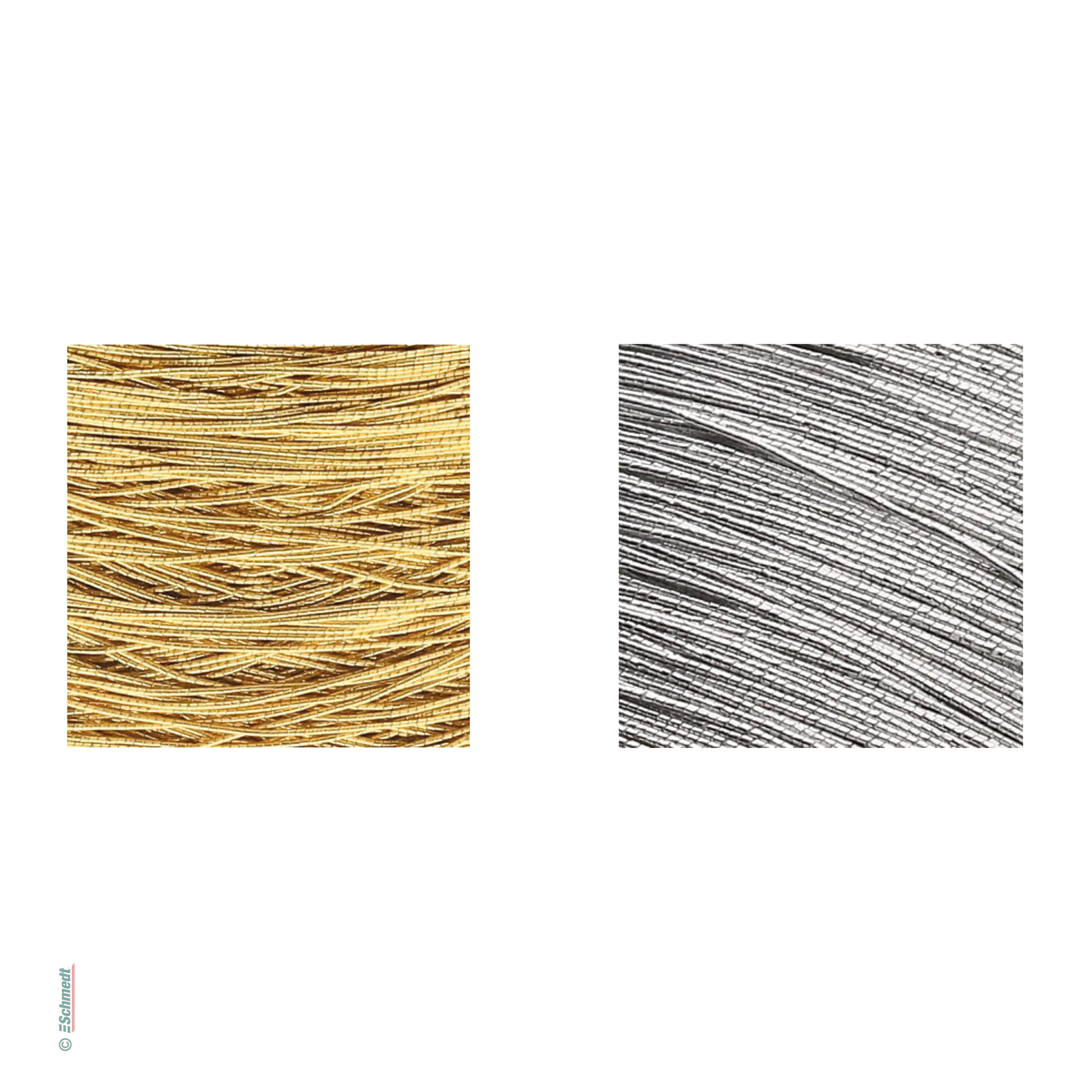 Rubber cord, lurex-braided - Thickness: approx. 1 mm - Elastic cord for binding and closing books, diaries, folders, files, menus, invitatio...