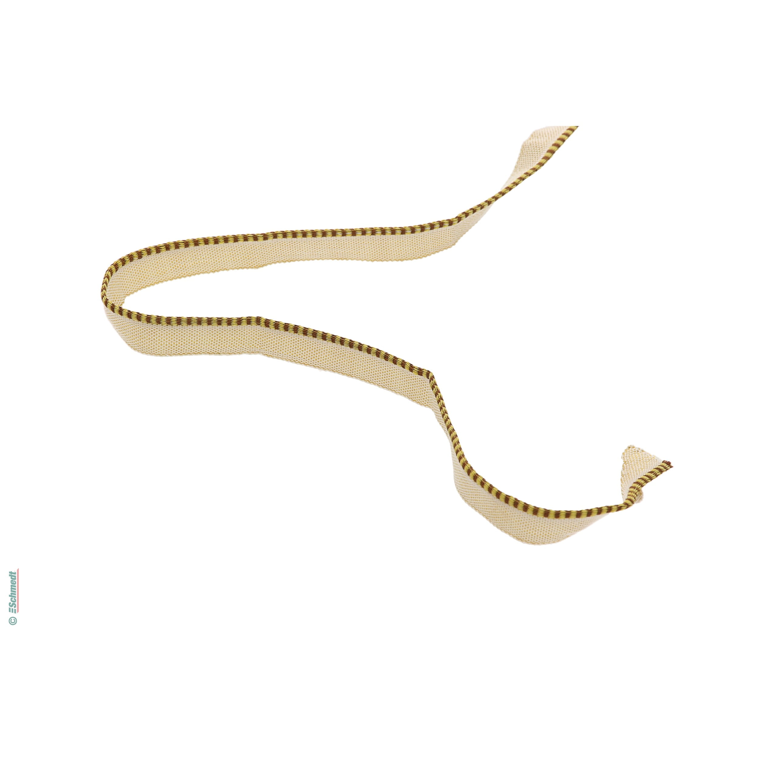 Headband - standard quality - Colour 015 - brown/yellow - Roll length (in m) 500 - coloured band attached to hardcover books at the top and ...