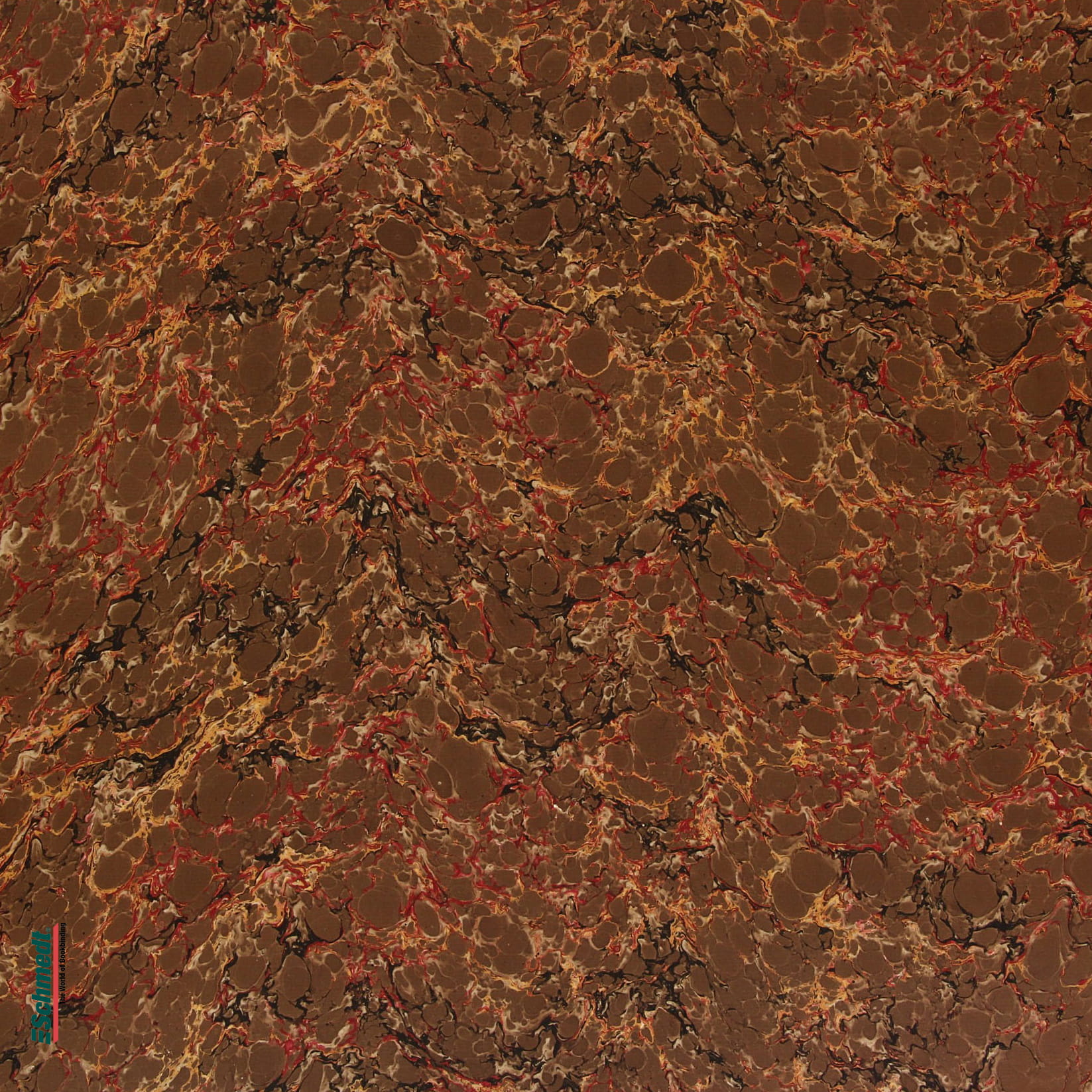 Französisches Marmorpapier - Farbe 013 - braun - Beziehen von Bucheinbänden, Kästen, Schachteln oder für Bastelarbeiten...