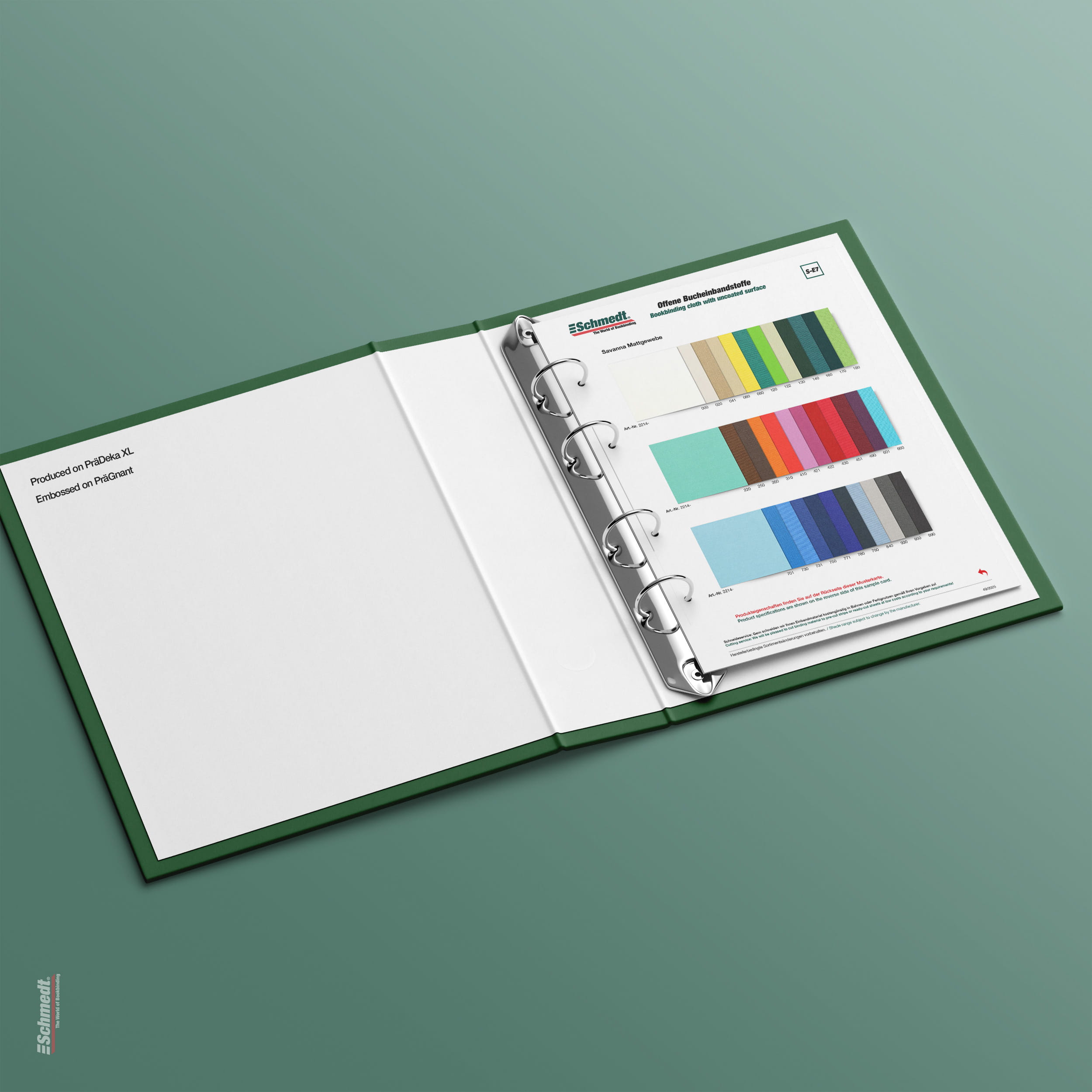 Sample card Savanna - Type S-E7 uncoated binding cloth... - image-1
