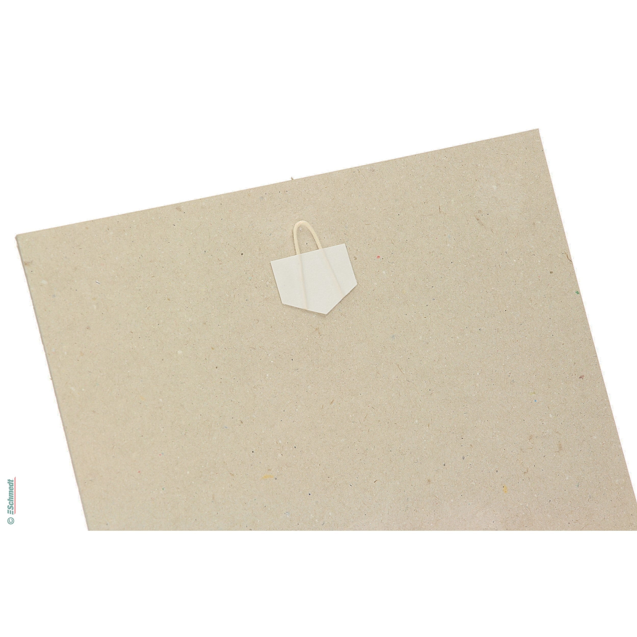 Plakataufhänger mit eingeklebter Schnur - Papier, gummiert, weiß, 24 x 31 mm - zum einfachen Aufhängen von Kalendern, Plakaten etc.... - Bild-1