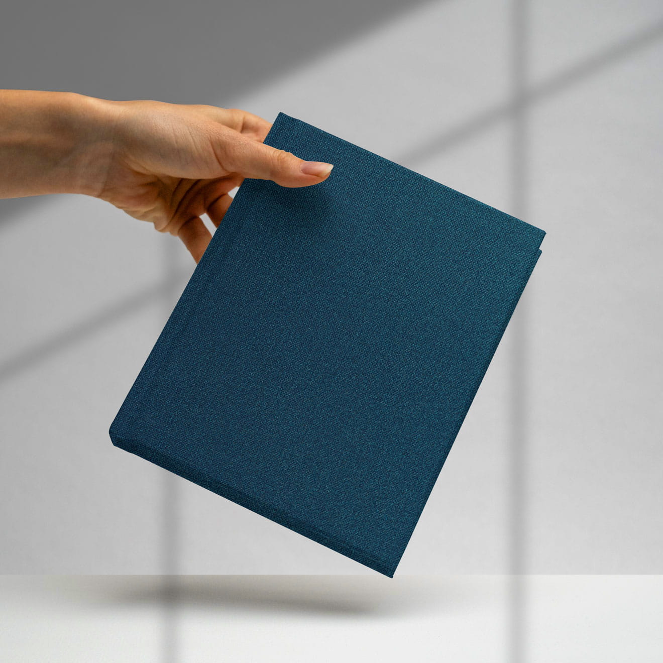 English Buckram Neon | binding cloth - Colour 6621 - petrol - for book covers, menus, diaries, notebooks, file folders etc.... - image-3