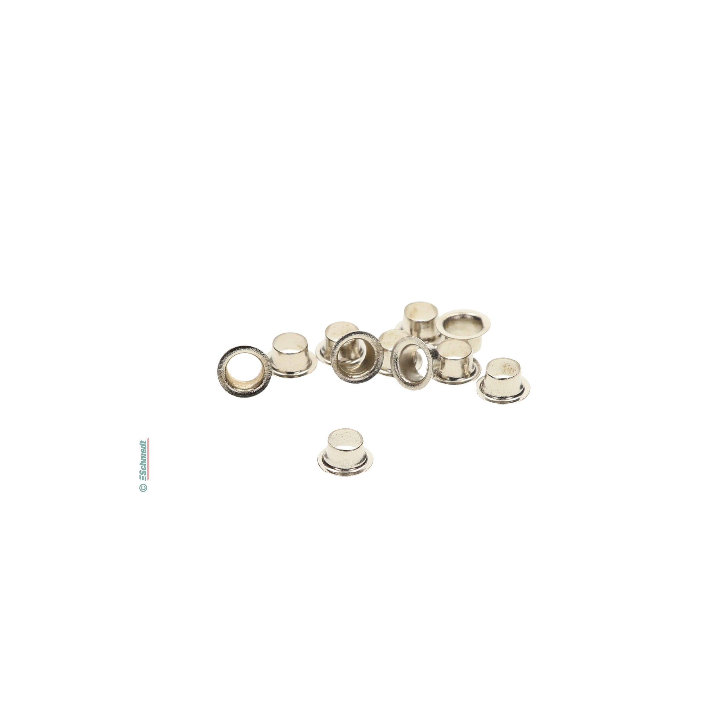 Eyelets made of metal - Types 269 | 270 - Type 269 - Colour silver - Sales unit 500 pcs - Metal eyelets prevent punched holes from tearing. ...