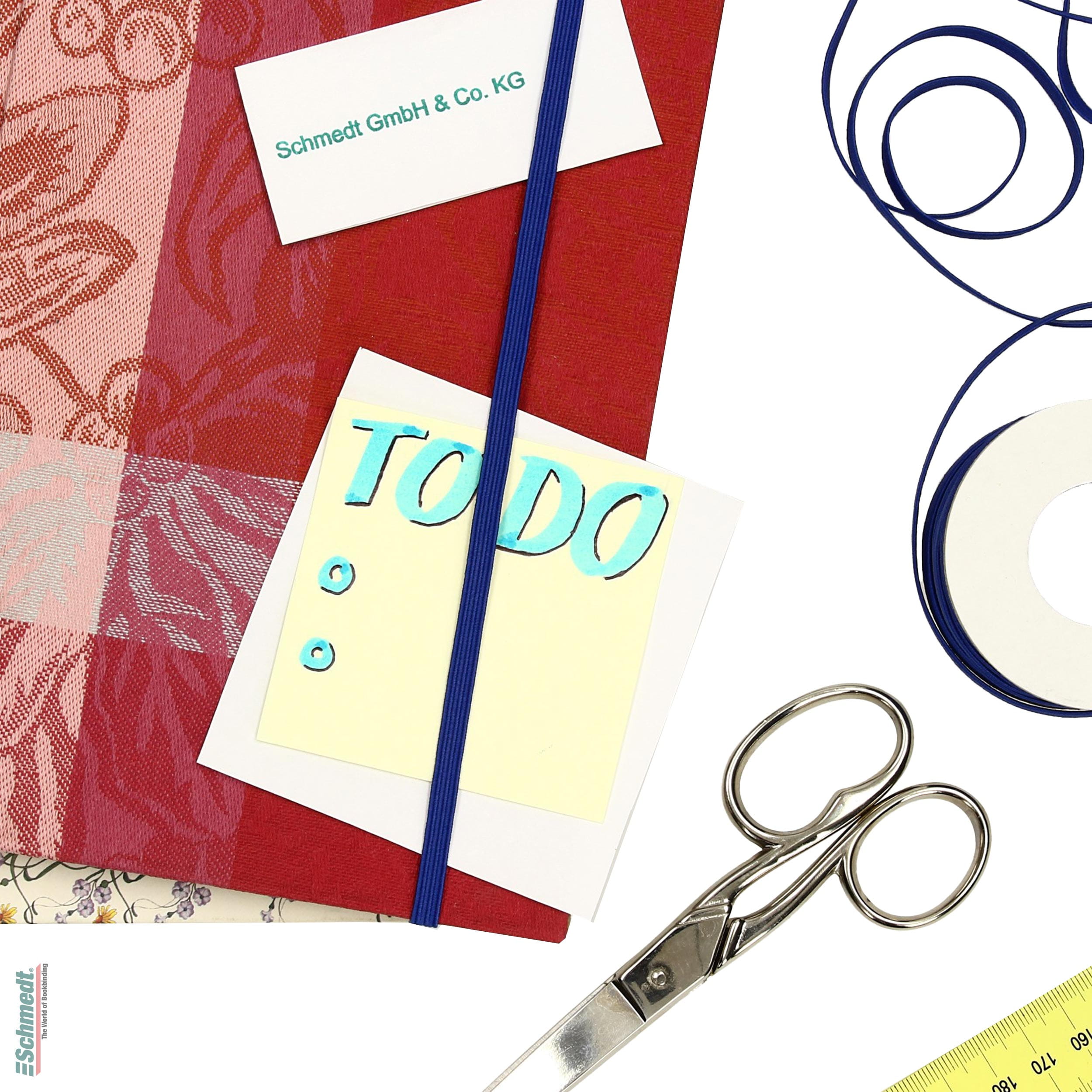 Flat rubber lace • approx. 5.5 mm wide - braided with coloured thread - May also be equipped with metal barbs (item 5390-99X) or metal clips... - image-1