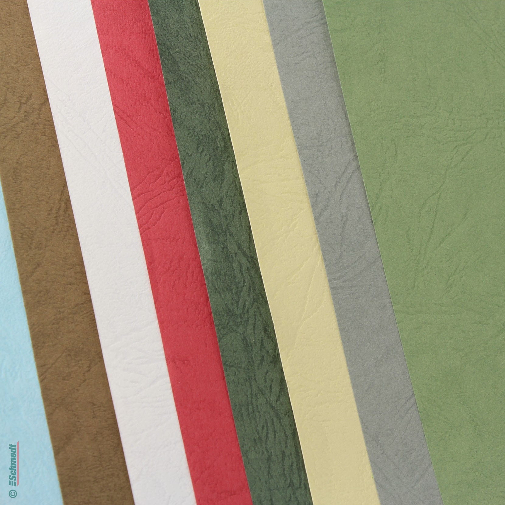 Nebelhorn • papel natural con aspecto de cuero - Color 001 - azul claro - para encuadernado de tapas de libros, carpetas, archivadores, paqu...