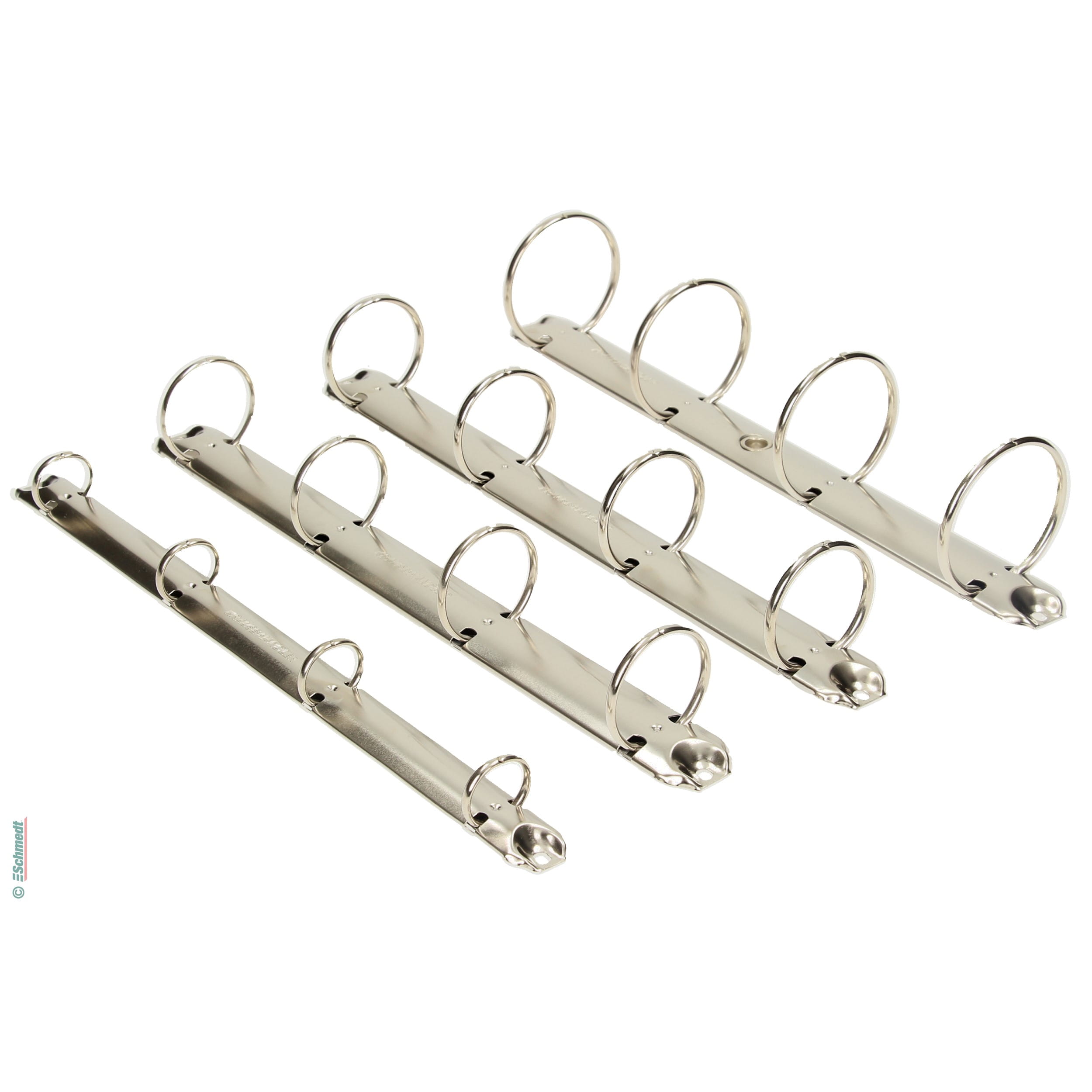 Ringmechanik mit 4 Ringen Standard R - für Lochabstand 80 - 80 - 80 mm [A4] - Mechanik für die Herstellung von Ringbüchern und Ordnern.... - Bild-1