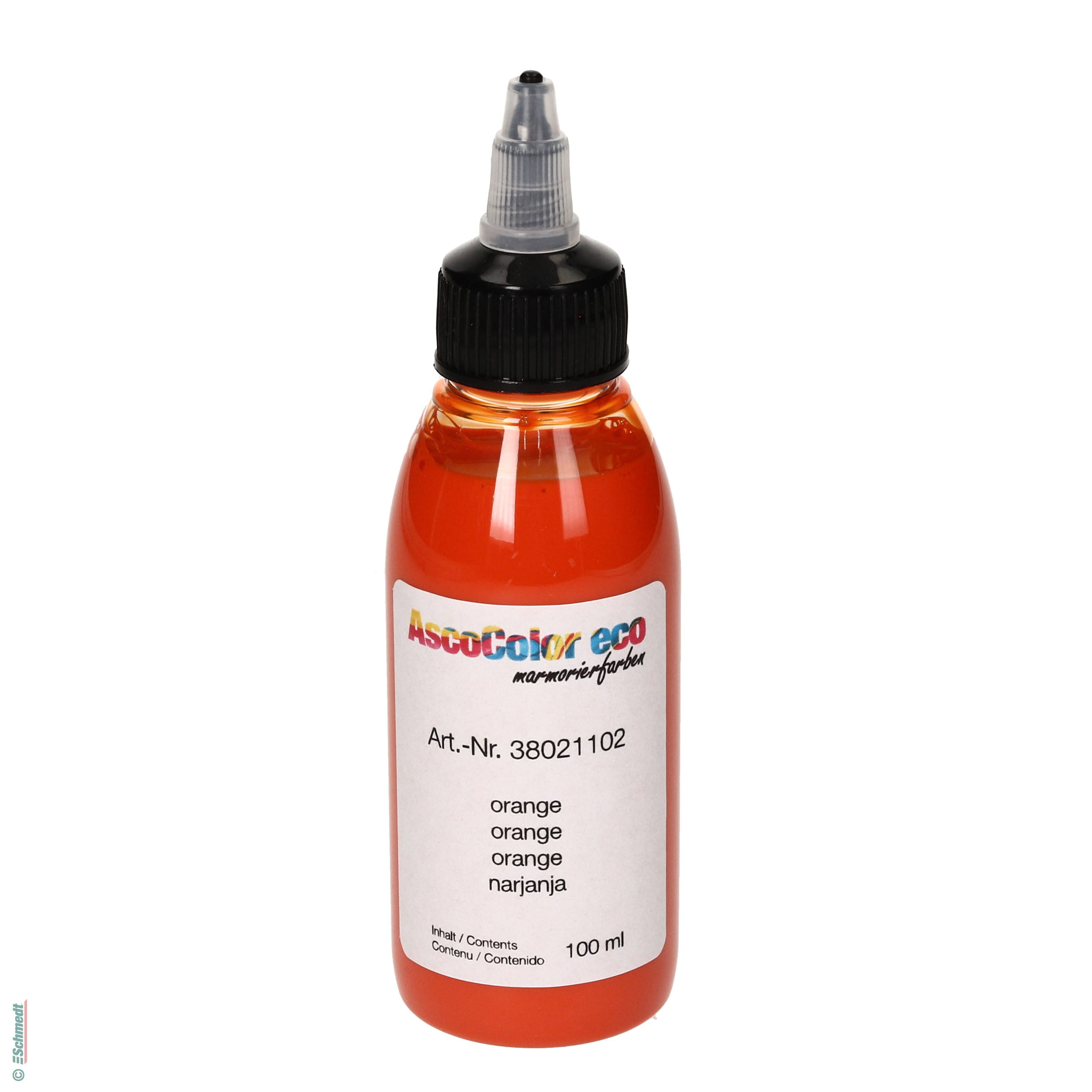 AscoColor eco - Marbling dye - Colour 102 - orange - Contents Bottle / 100 ml - to produce marbled papers

Please shake the dyes vigorousl...
