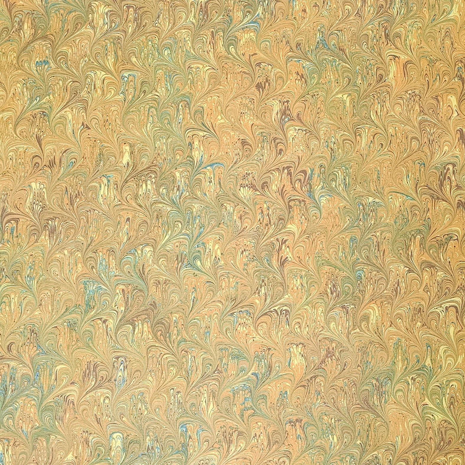 Papier marbré français type "Peigne" - Couleur 202 - jaune - pour couvertures de livres, boîtes et pour le bricolage...