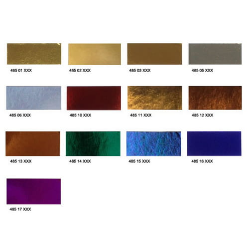 Prägefolie Typ 17 - metallic - Rollenlänge: 122 m - Anwendungen:
Allroundfolie, geeignet für unbedruckte, bedruckte und lackierte Papiere u... - Bild-3