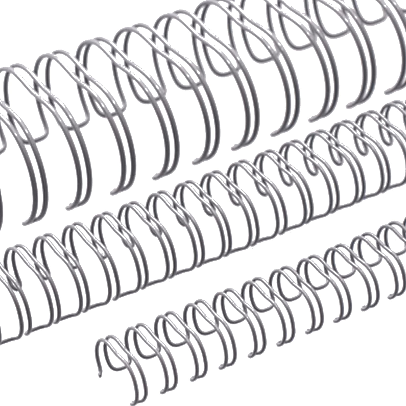 Drahtkamm-Bindungen - 2:1-Teilung - Durchmesser (in mm) 11,0 (7/16") - Farbe grau - zur Verarbeitung in Drahtkamm-Bindegeräten (Wire-O-Bindu...