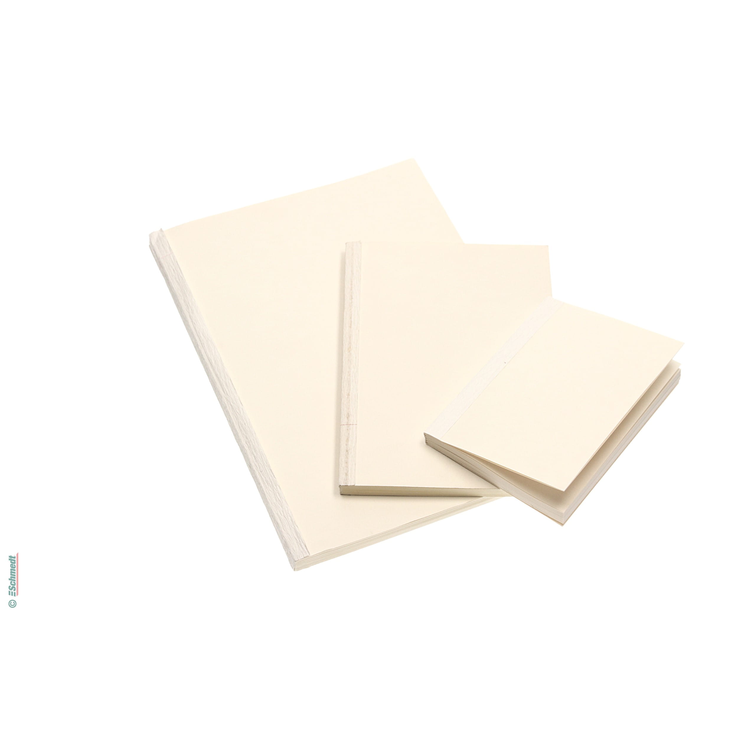 Book block blanks - Colour chamois - Dimensions 145 x 210 mm - Print blank - Blank (empty) book block to make notebooks, diaries, visitor's ... - image-3